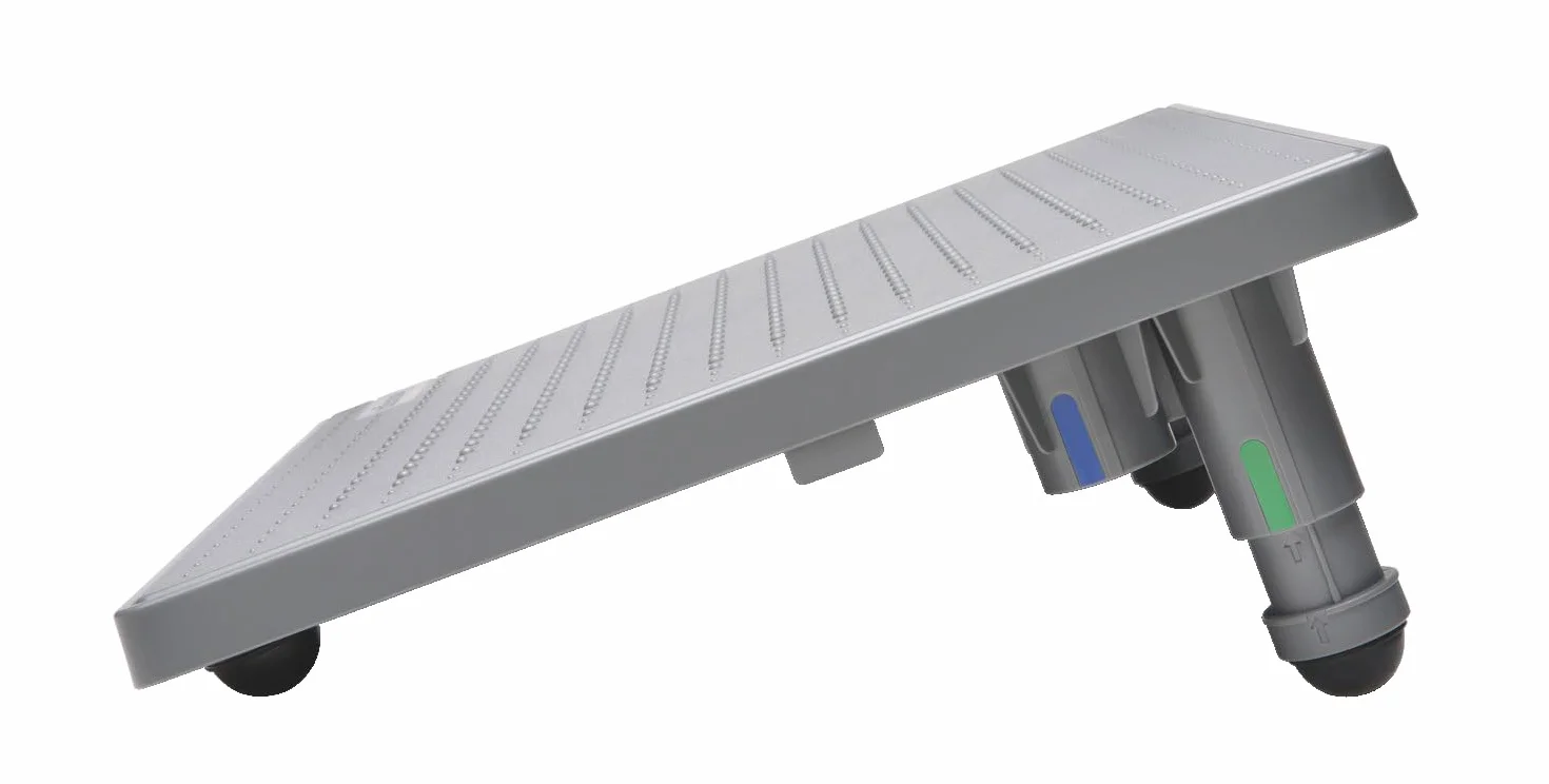 Podnóżek Kensington SoleMate pod biurko, podnóżek z ergonomicznym systemem SmartFit, podnóżek z regulowaną, antypoślizgową podstawą i łatwą do czyszczenia powierzchnią, do biura i domu, kolor szary