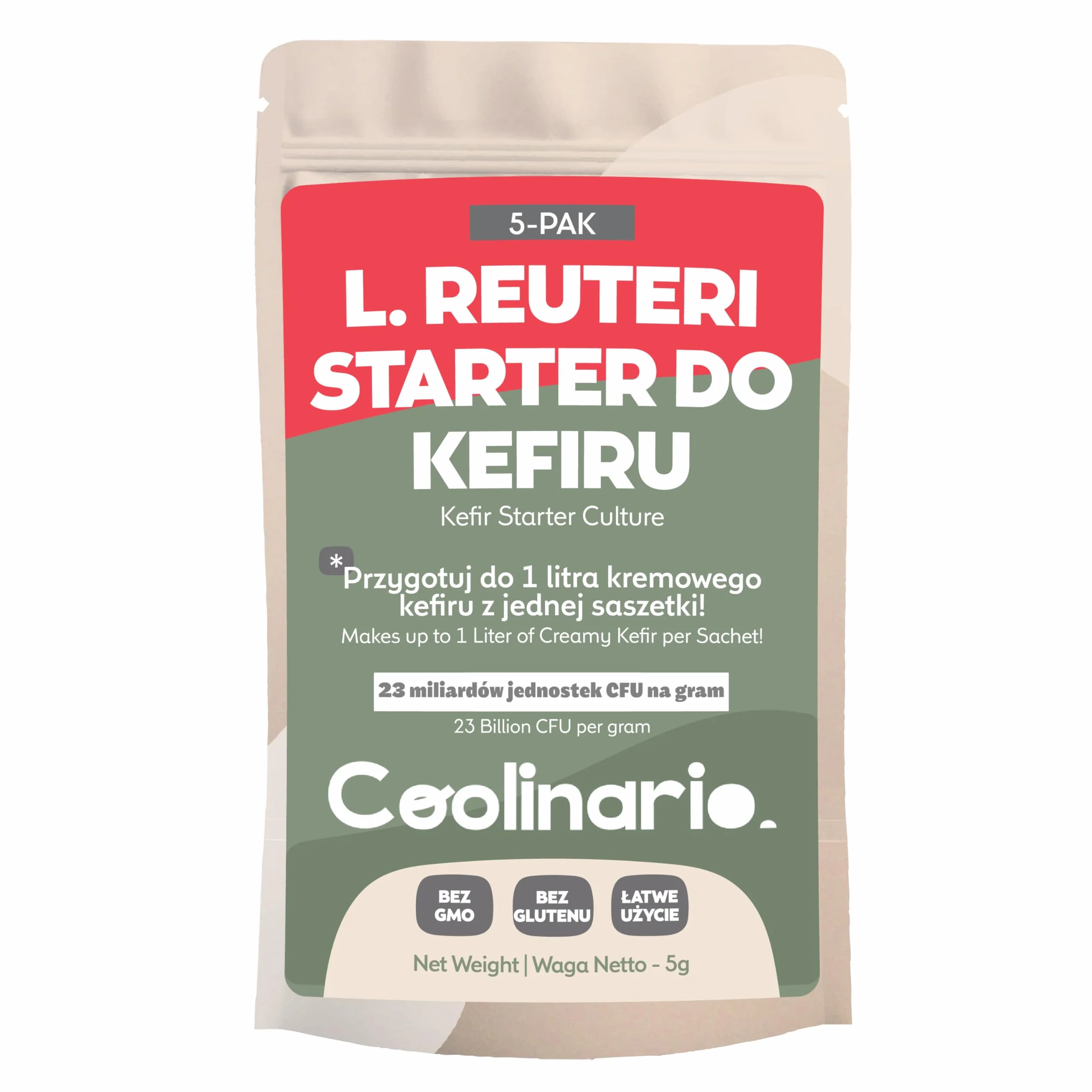 Starter do kefiru L. Reuteri (5x1g) Kultury bakterii Probiotyki