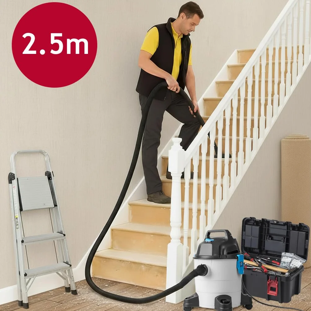 SPARES2GO Wąż do MacAllister 16L MWDV-16 20L MWDV-20 L-A 30L MWDV-30 L-A 40L MWDV-40 L-A odkurzacza (2m)