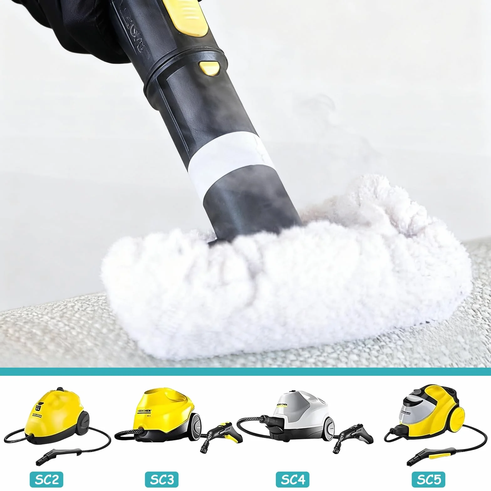 12 ściereczek z mikrofibry do odkurzaczy parowych Karcher SC2 SC3 SC4 SC5