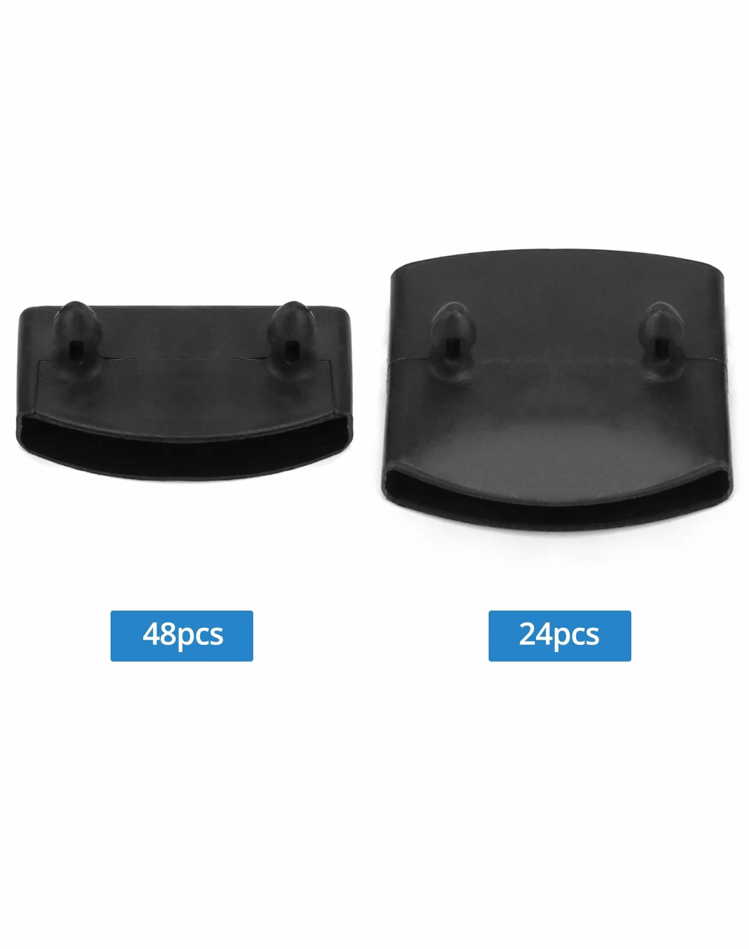 QWORK® 72 szt. plastikowych nakładek na listwy łóżka, boczne i środkowe listwy do łóżek pojedynczych, podwójnych i King Size (wewnątrz 55 mm x 9 mm)