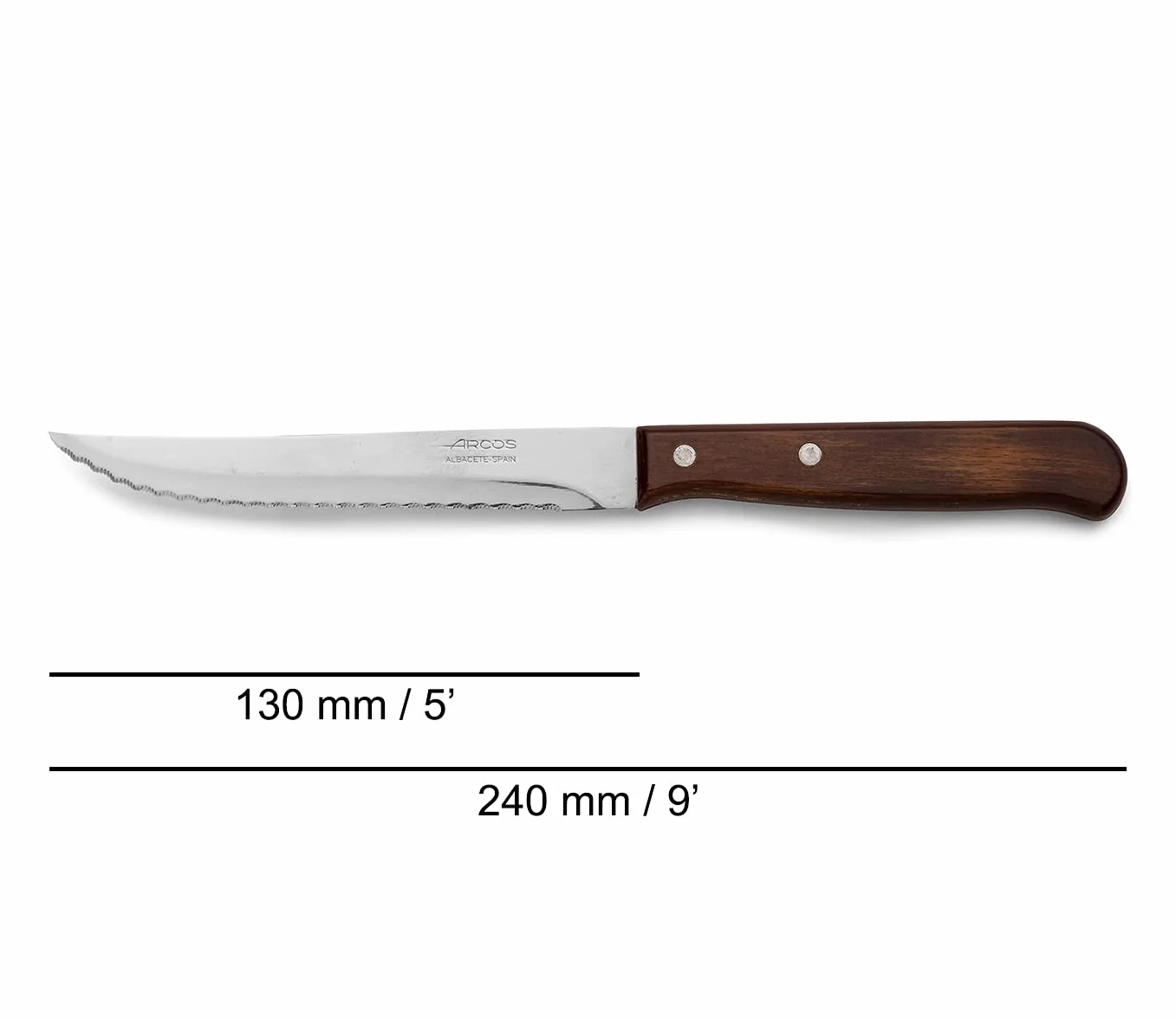 Arcos Seria Latina nóż kuchenny ostrze stal szlachetna nitrum 130 mm uchwyt drewno brązowy