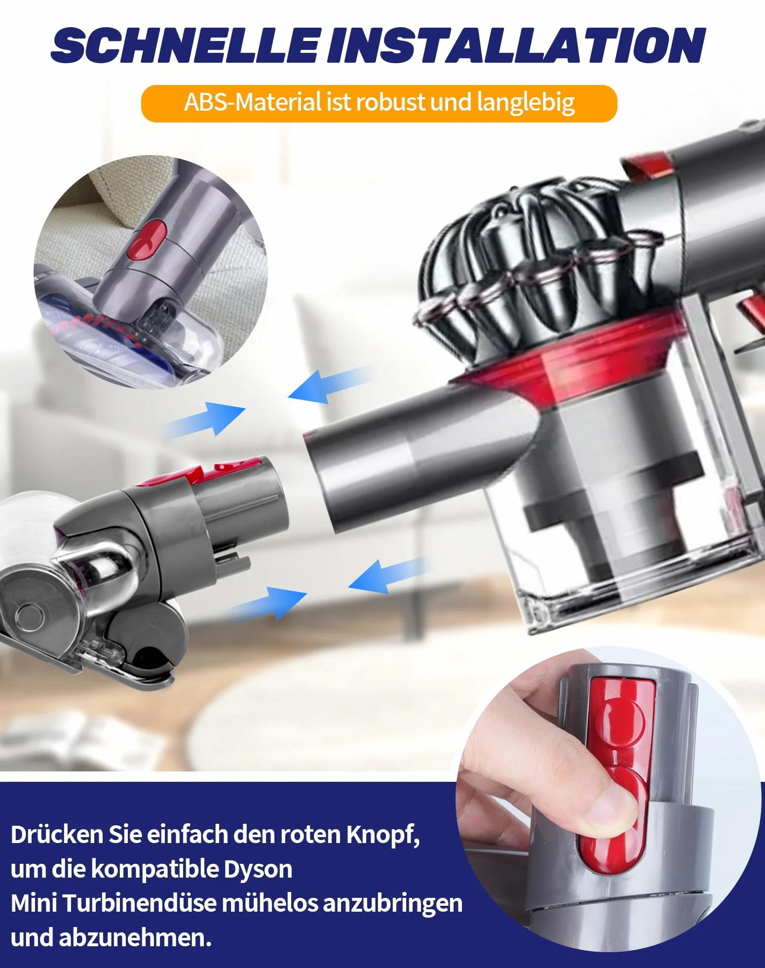 Mini szczotka do włosów, elektryczna szczotka do Dyson V15, V11, V10, V8, V7, zapasowa szczotka z funkcją zapobiegającą splątaniu się do materacy, sof, dywanów, łóżek dla zwierząt domowych i foteli