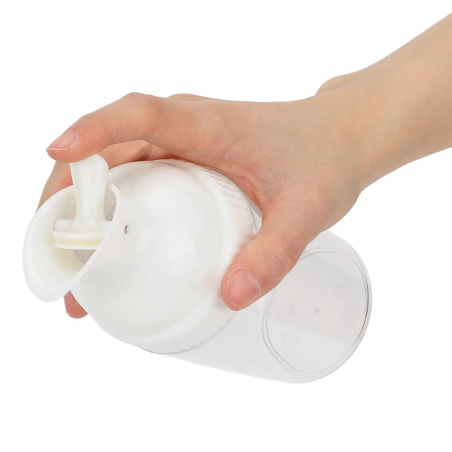 Shaker do sałatek 200 ml słoik z pokrywką zapobieganie wyciekom Biały