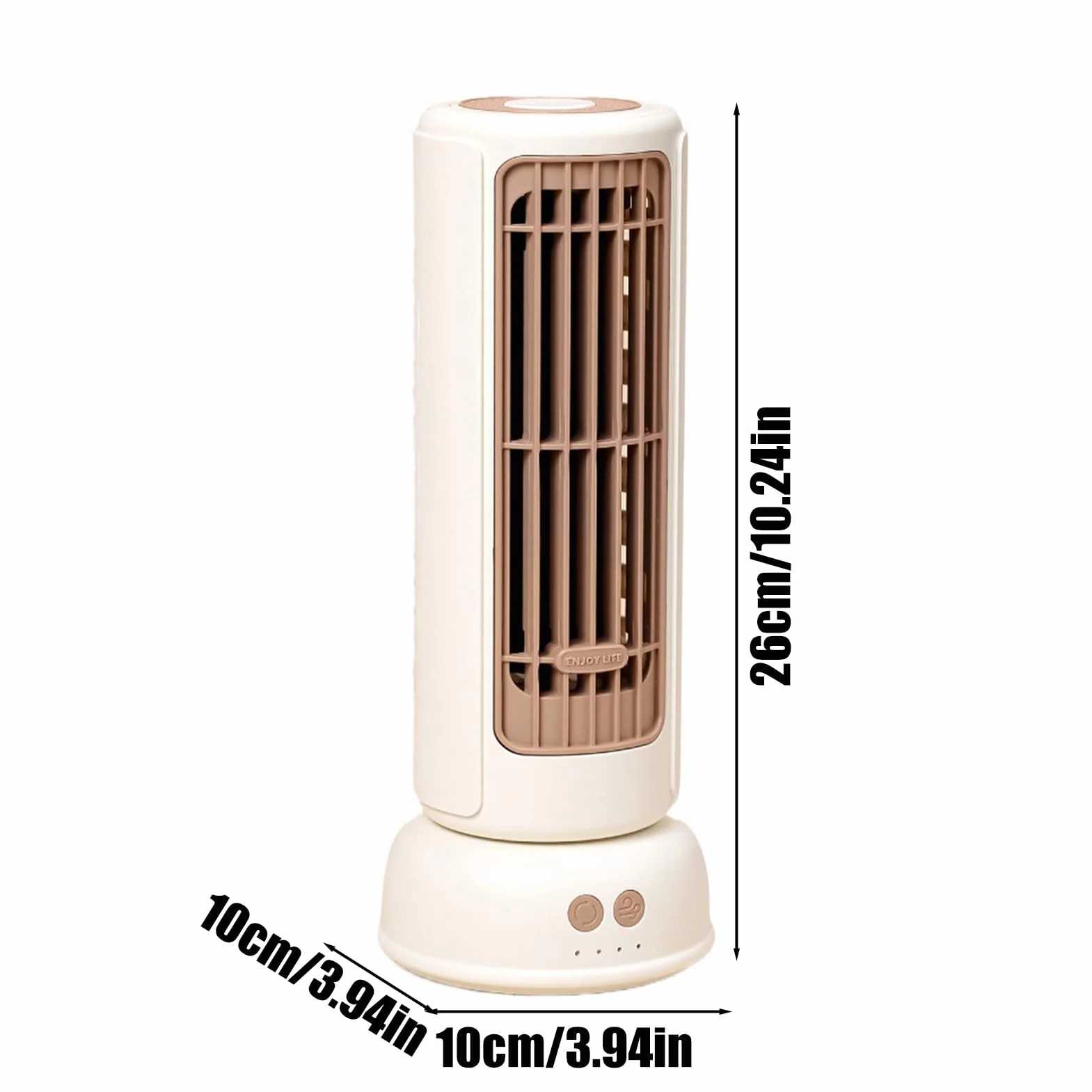 Tower Fan Oscillating Floor Fan with 3-Speed Settings, Portable Compact Cooling for Home Office Dorm Kitchen Living Room, 3.94 Inch