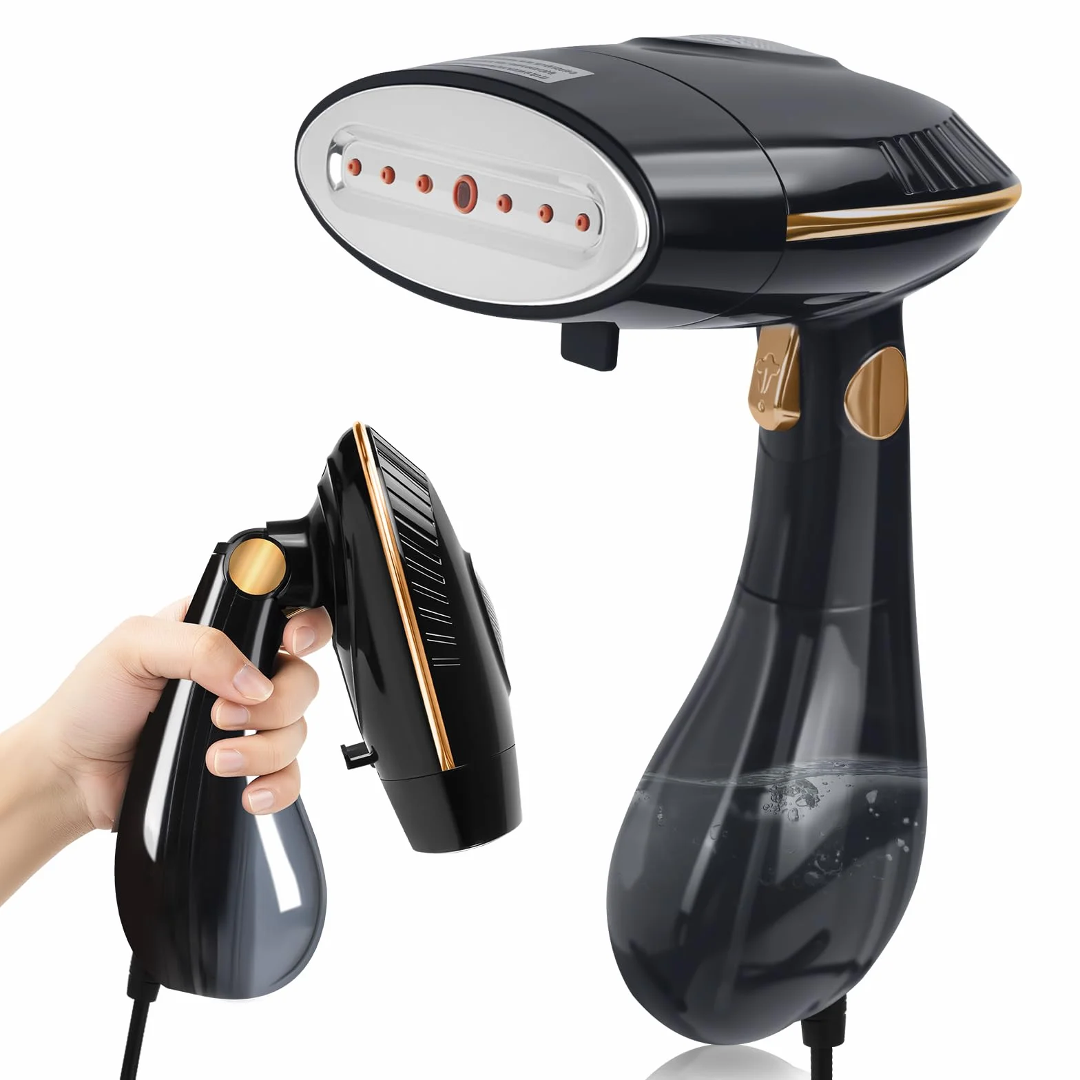 Żelazko parowe Steamer 1500 W 25 g/min składane czarne