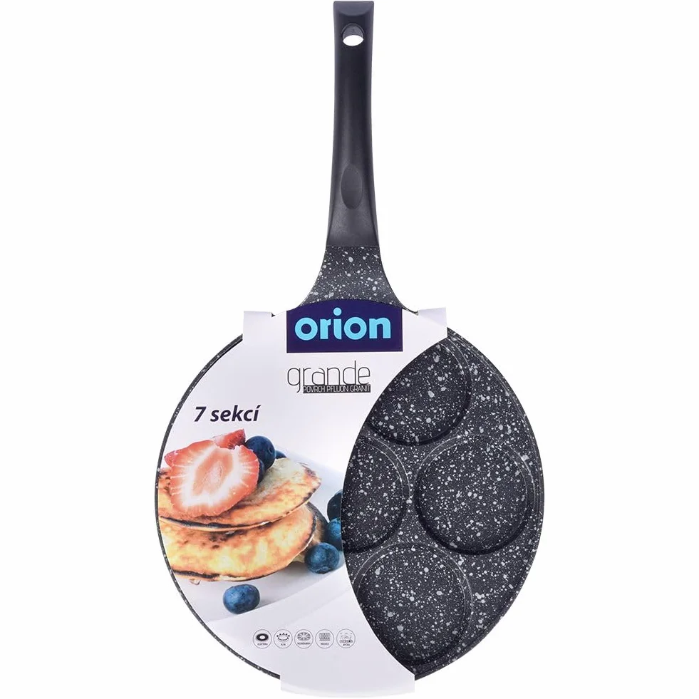 ORION Patelnia do jajek sadzonych 7 jajek, naleśników, gazowa, indukcyjna, nieprzywierająca, Ø 27 cm, GRANDE