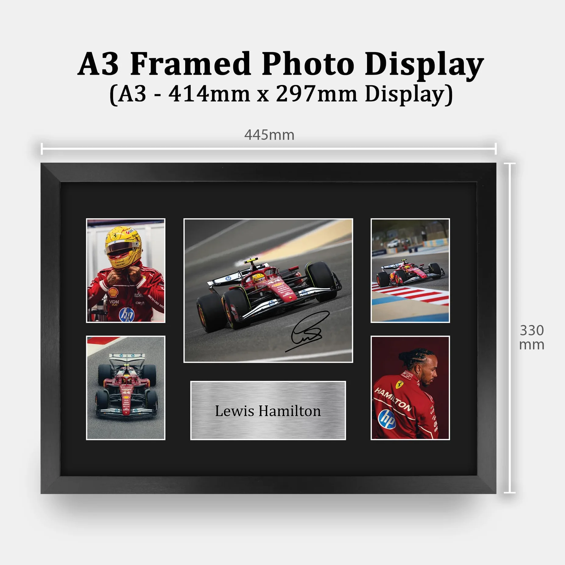 HWC Trading Lewis Hamilton Ferrari Podpisane Zdjęcie Z Autografem A3 Oprawione F1