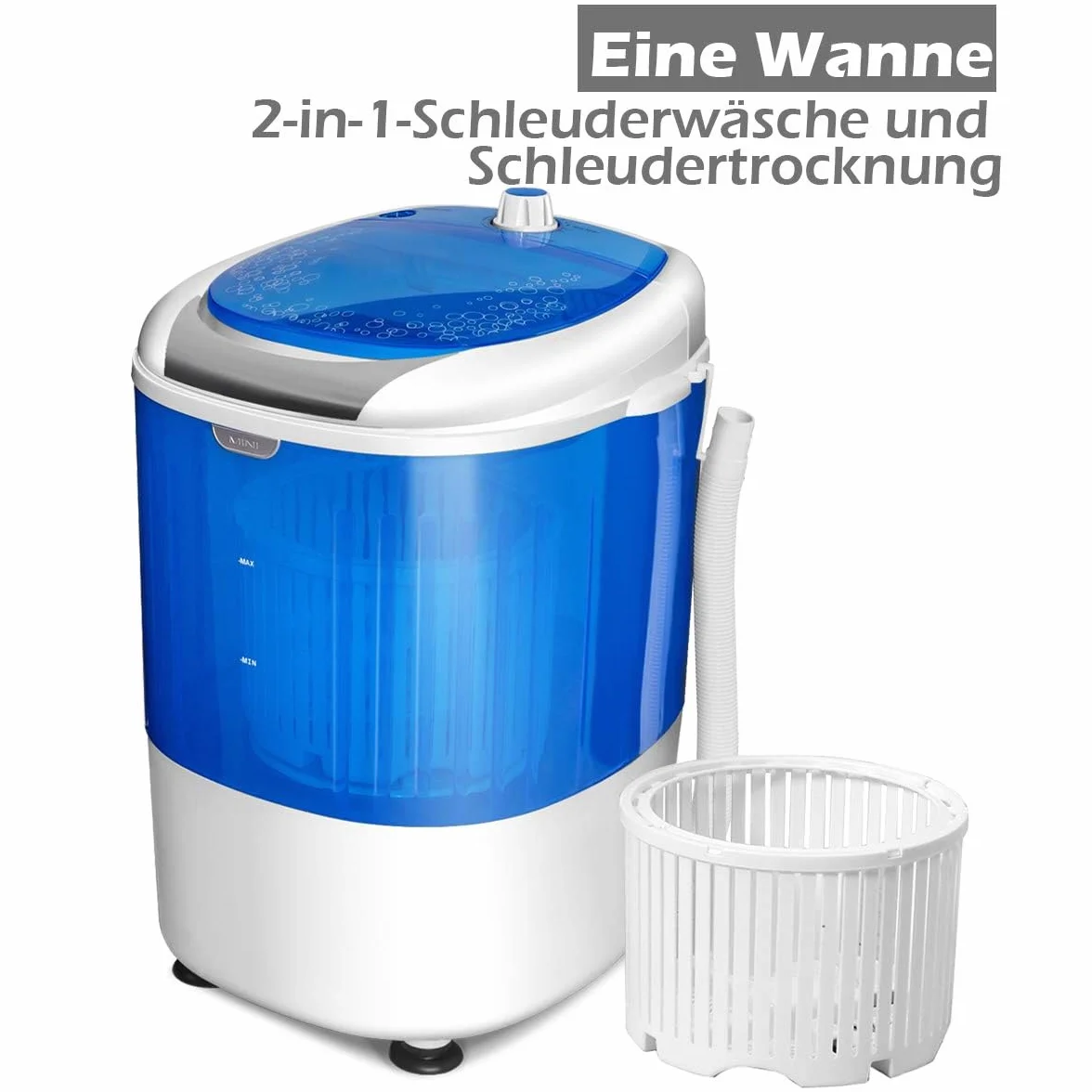 COSTWAY Pralka podróżna mini 2.5 kg 170 W ładowana od góry