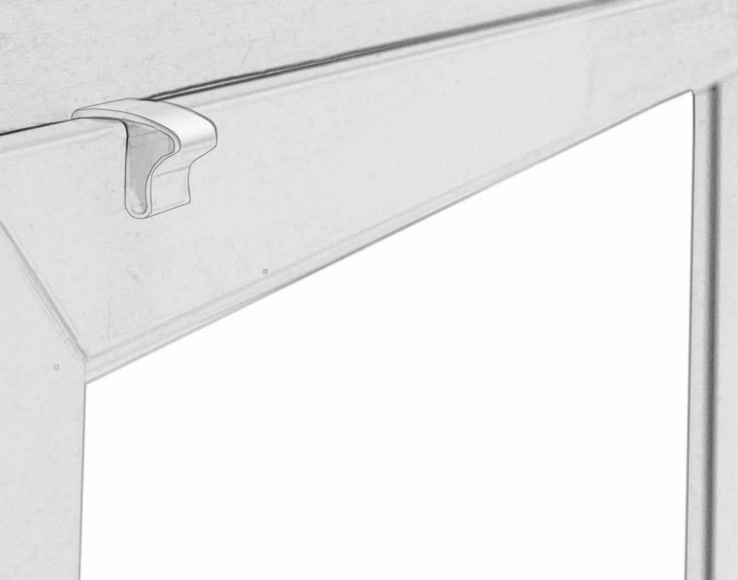 GARDINIA Uniwersalny uchwyt zaciskowy do żaluzji aluminiowych 6 szt. Biały