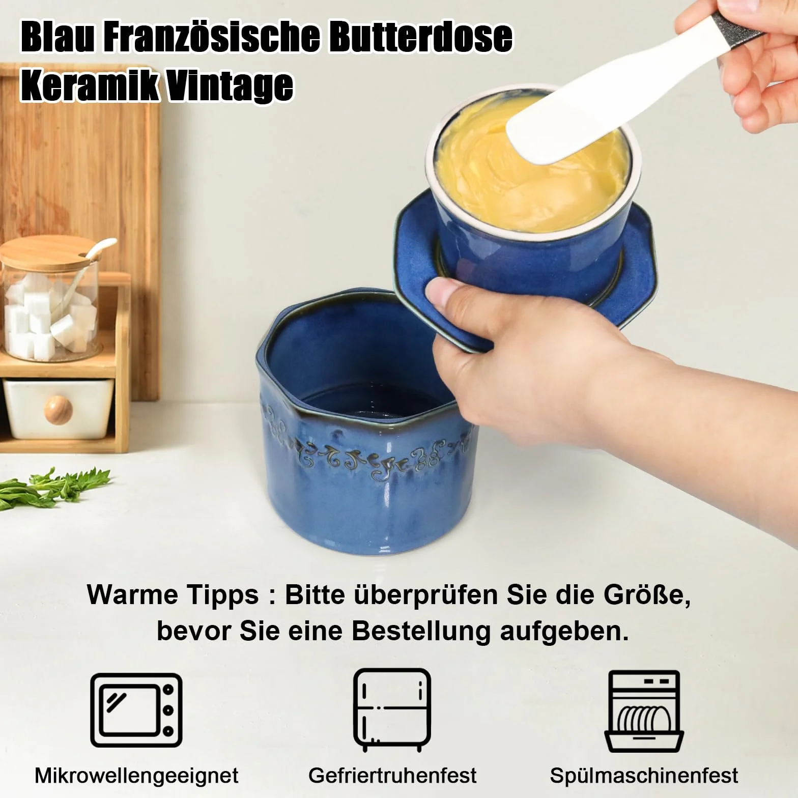 Masło ceramiczne 280g z chłodzeniem i pokrywką