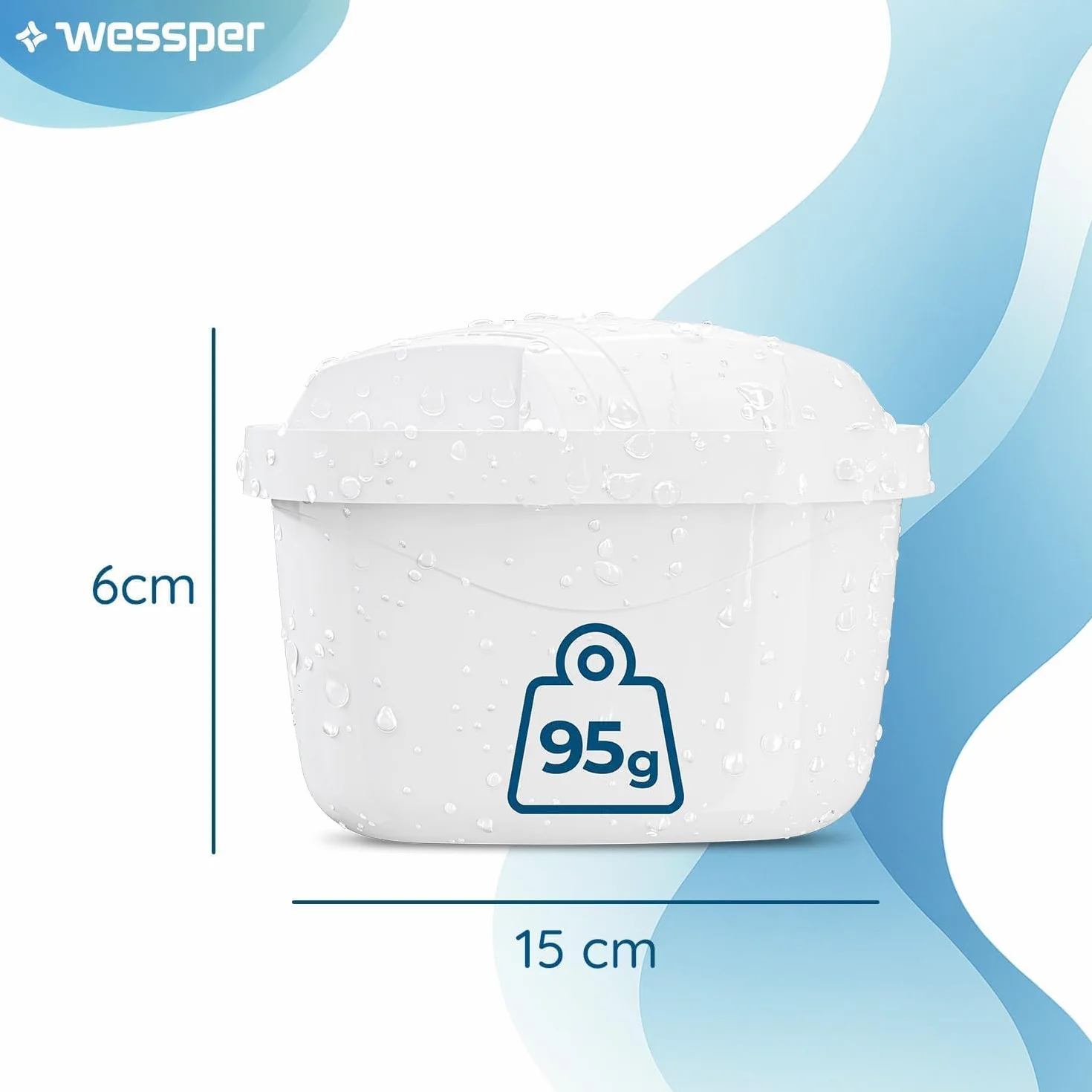 Wessper Zestaw 12 Wkładów Filtrujących Wodę Kompatybilnych z Brita Maxtra+, Maxtra Pro, Marella, Style i Elemaris – Filtry Do Dzbanków