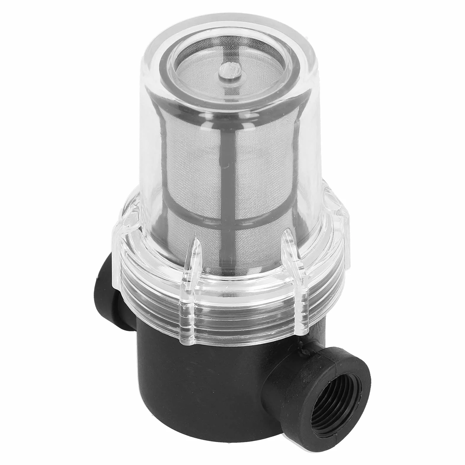 Filtr Siatkowy 3/8" z Króćcem Węża, Profesjonalny Filtr Siatkowy do Wody z Sitem 150 Mikronów / 100 Mesh, Plastikowy Filtr T-Sitko do Piwa 150 Psi do Domowego Warzenia, System Filtrowania Wody i Piwa