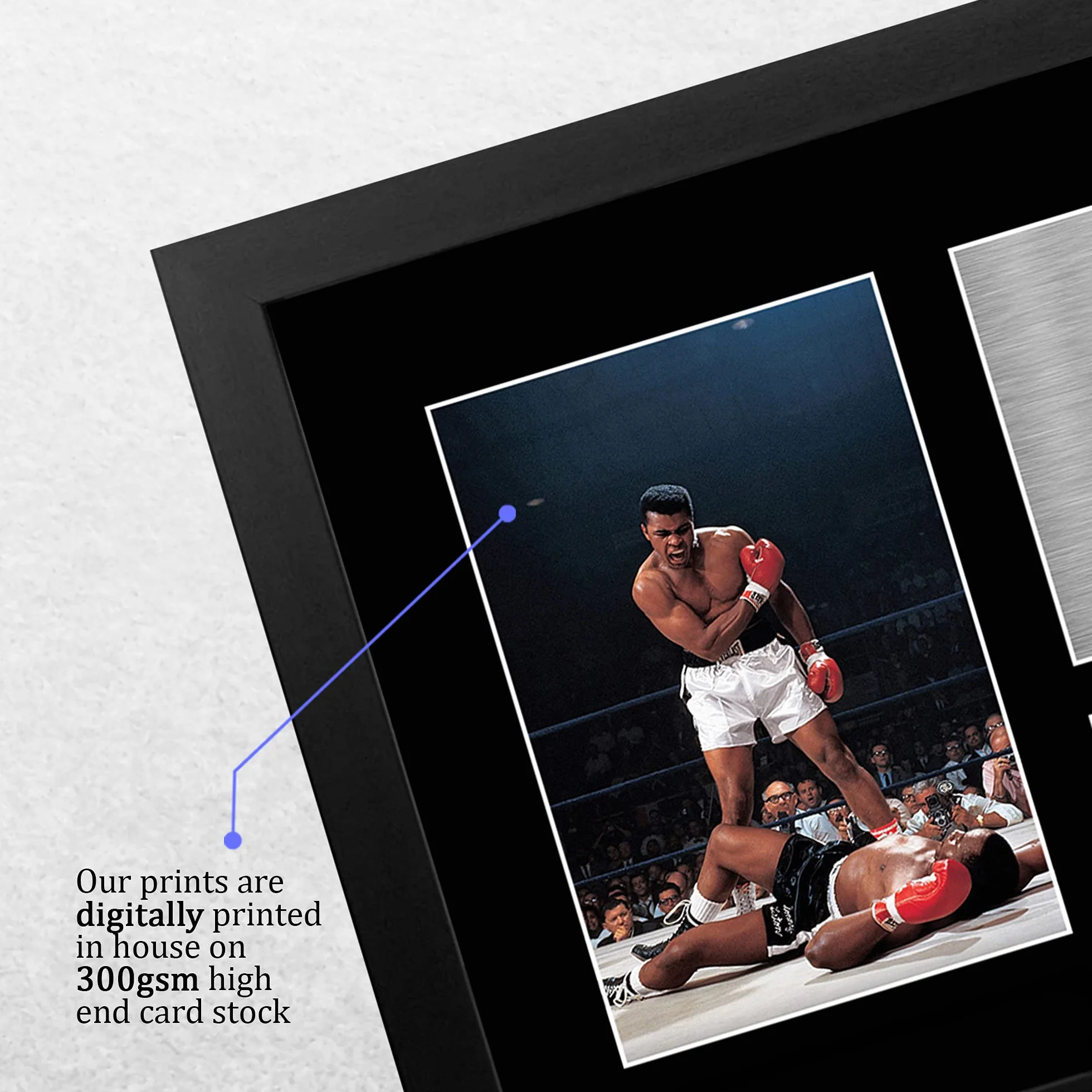 Muhammad Ali podpisany oprawiony A4 nadruk z autografem boksowanie prezent zdjęcie