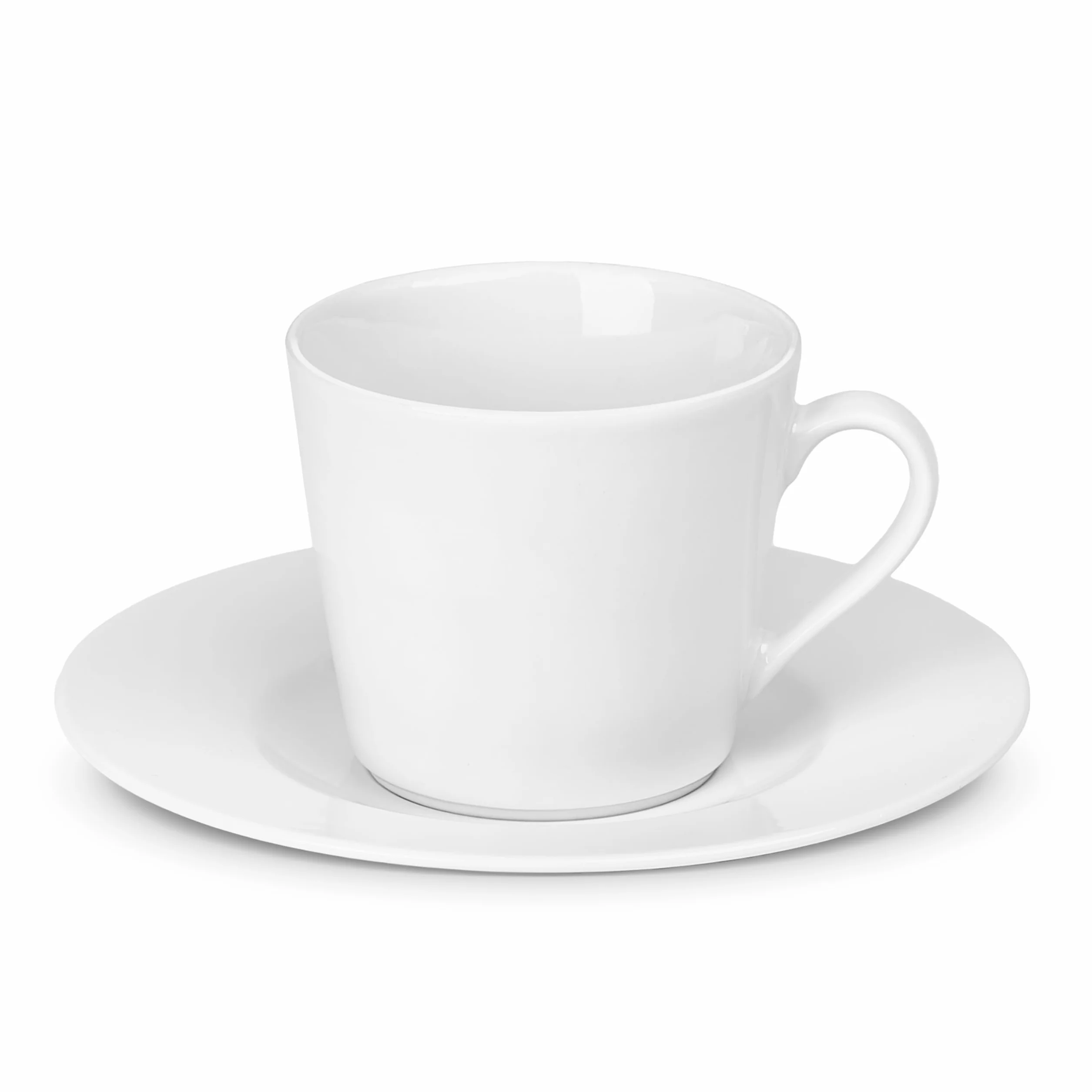 Gerlach Modern Zestaw Filiżanek Ze Spodkiem Dla 6 Osób Filiżanki 200 ml Do Kawy Herbaty Z Podstawką Komplet Porcelanowych Filiżanek W Kolorze Białym