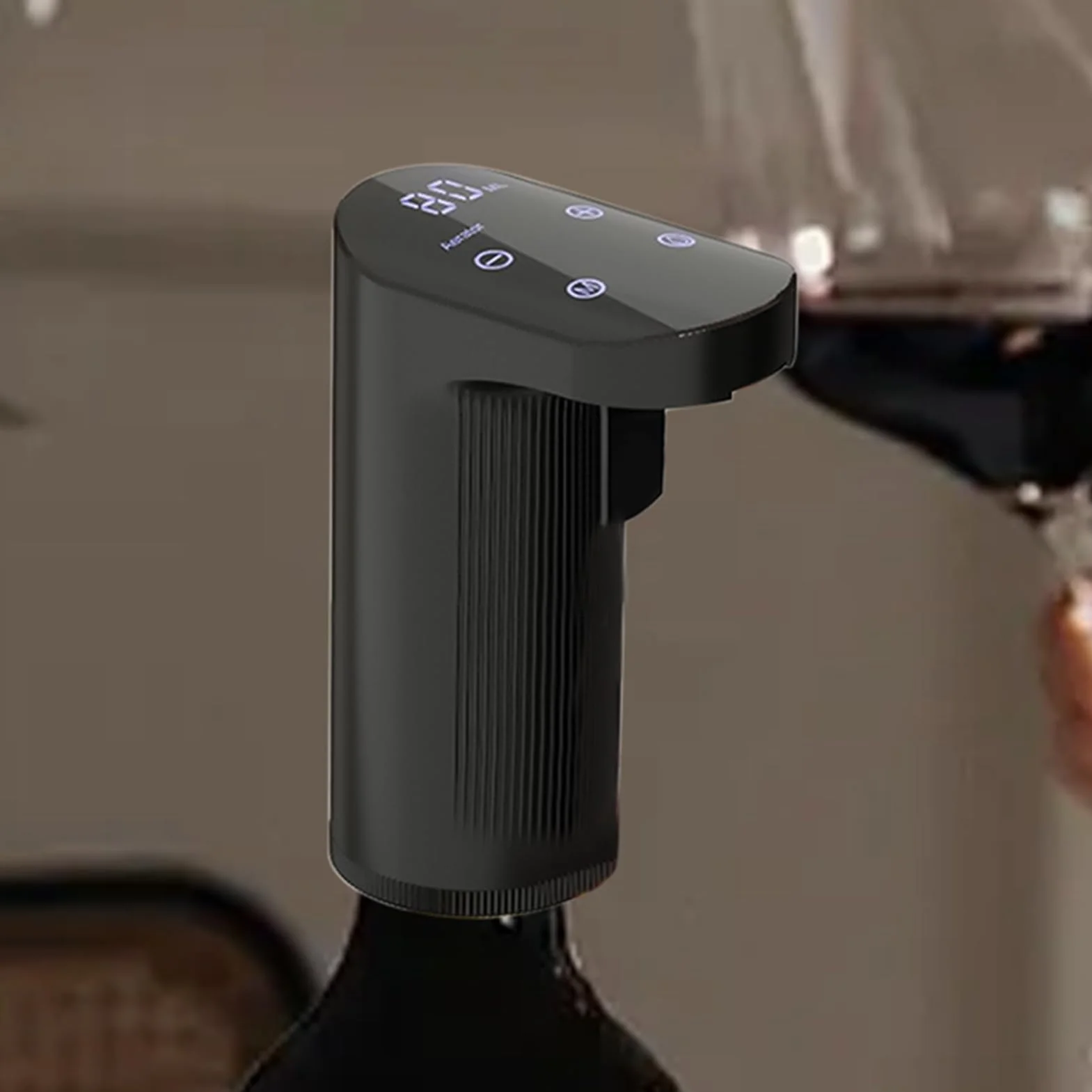 Akumulatorowa elektryczna pompa do wina – regulowany dozownik ilości do czerwonego lub białego wina, whisky i alkoholu z szybkim ładowaniem USB, inteligentne napowietrzanie, prezent premium dla