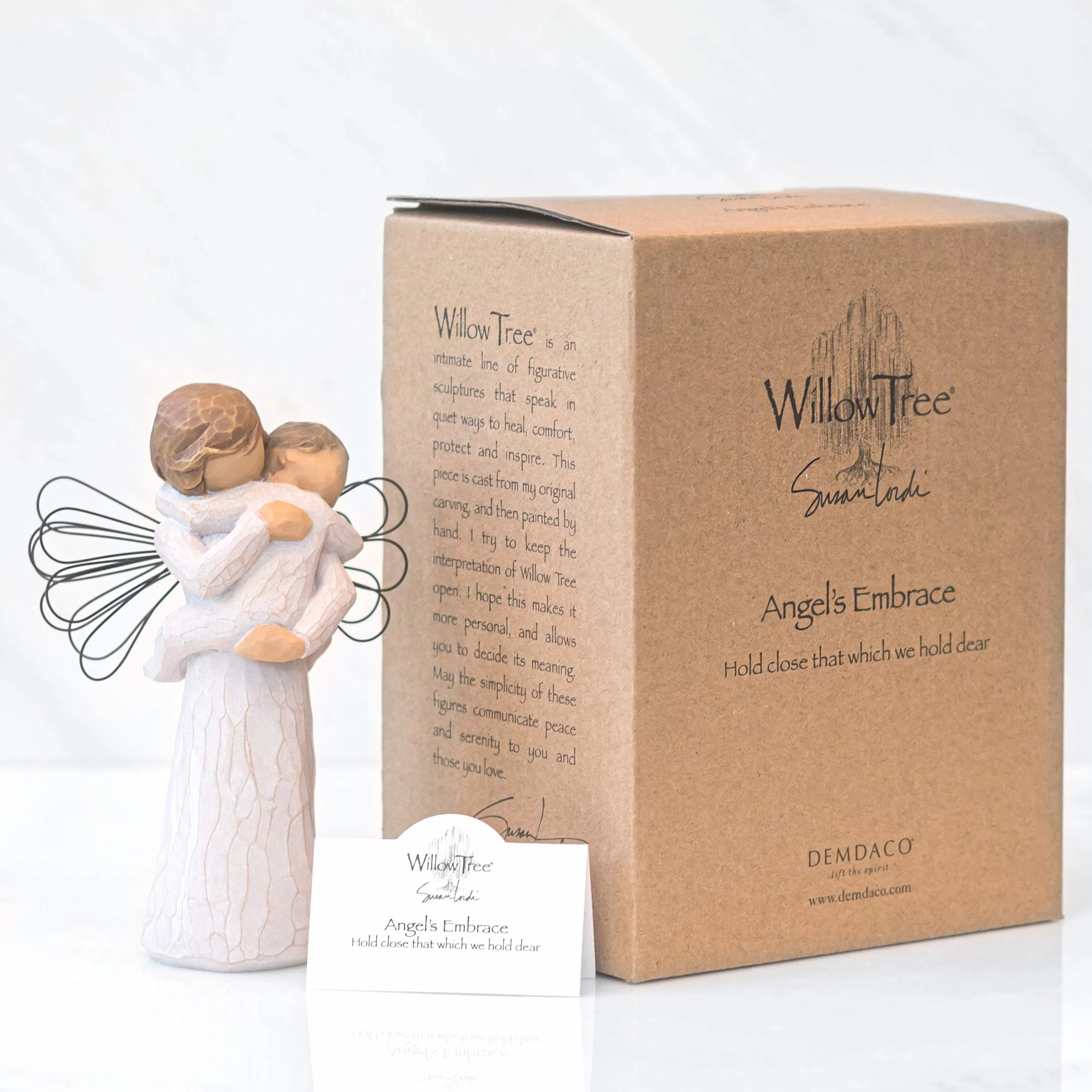 Willow Tree Anioł Uścisku Figurka, Metal, Wielokolorowy, 14 cm