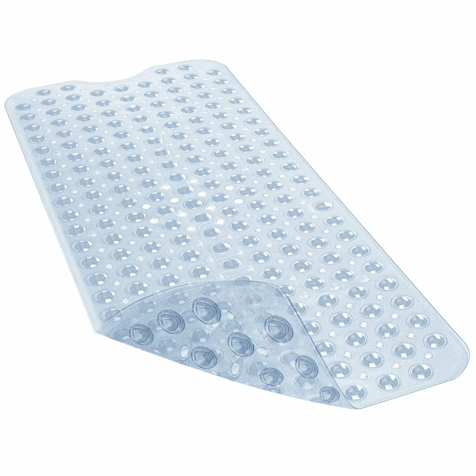 Antypoślizgowa mata do wanny, 100 x 39 cm, nie zawiera BPA, z przyssawkami, mata do brodzika, antypoślizgowa, do wanny, prysznica, dla dzieci i dorosłych – przezroczysta