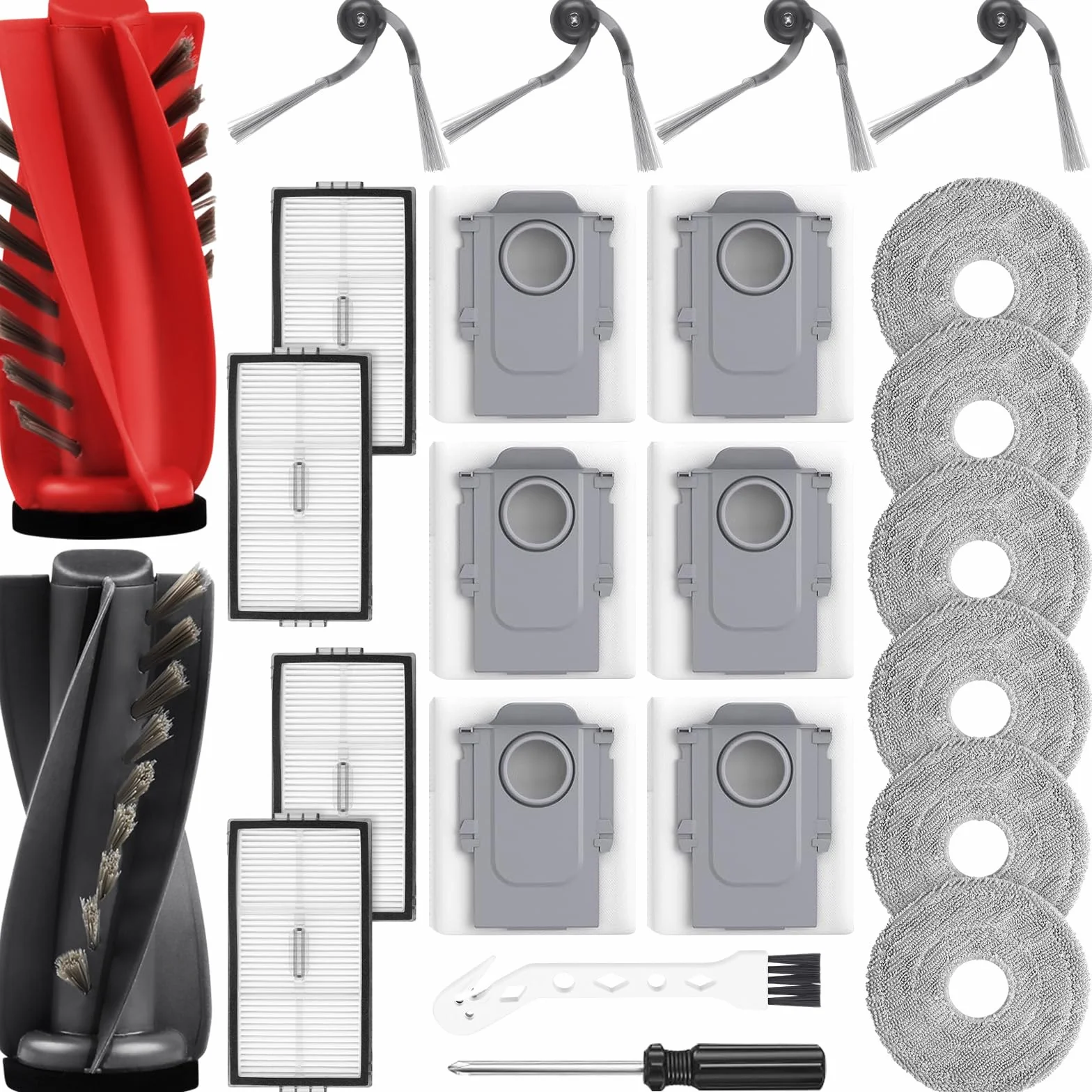 Roborock Saros 10R Qrevo Curv 2 Pro akcesoria zestaw 24 sztuki