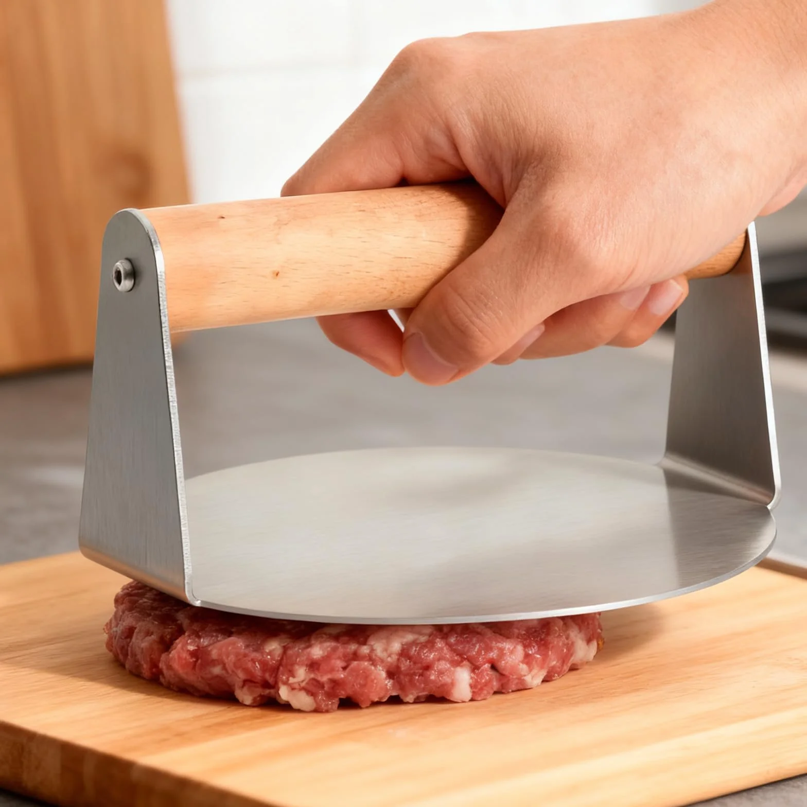 Zestaw foremek do hamburgerów, prasa do mięsa 16 cm + 200 arkuszy separatora