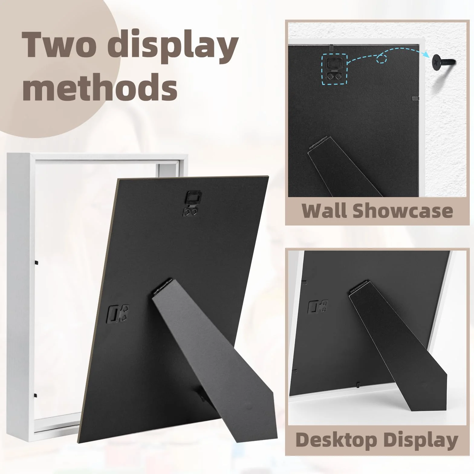 WISYOK Ramka 3D A4 Głęboka 3 cm Pudełko na Zdjęcia 31 x 22,5 x 4,5 cm Biała