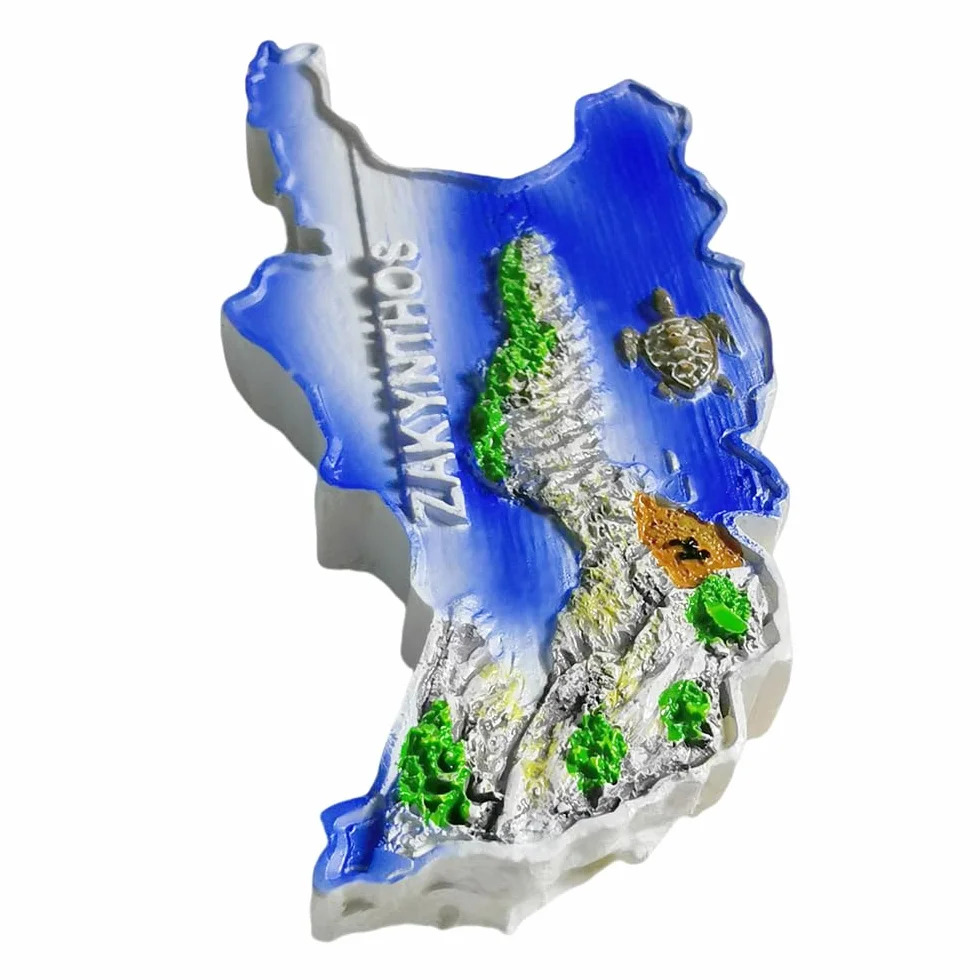 Zakynthos Grecja magnes na lodówkę pamiątka podróż dekoracja lodówka rzemiosło kolekcja 3D