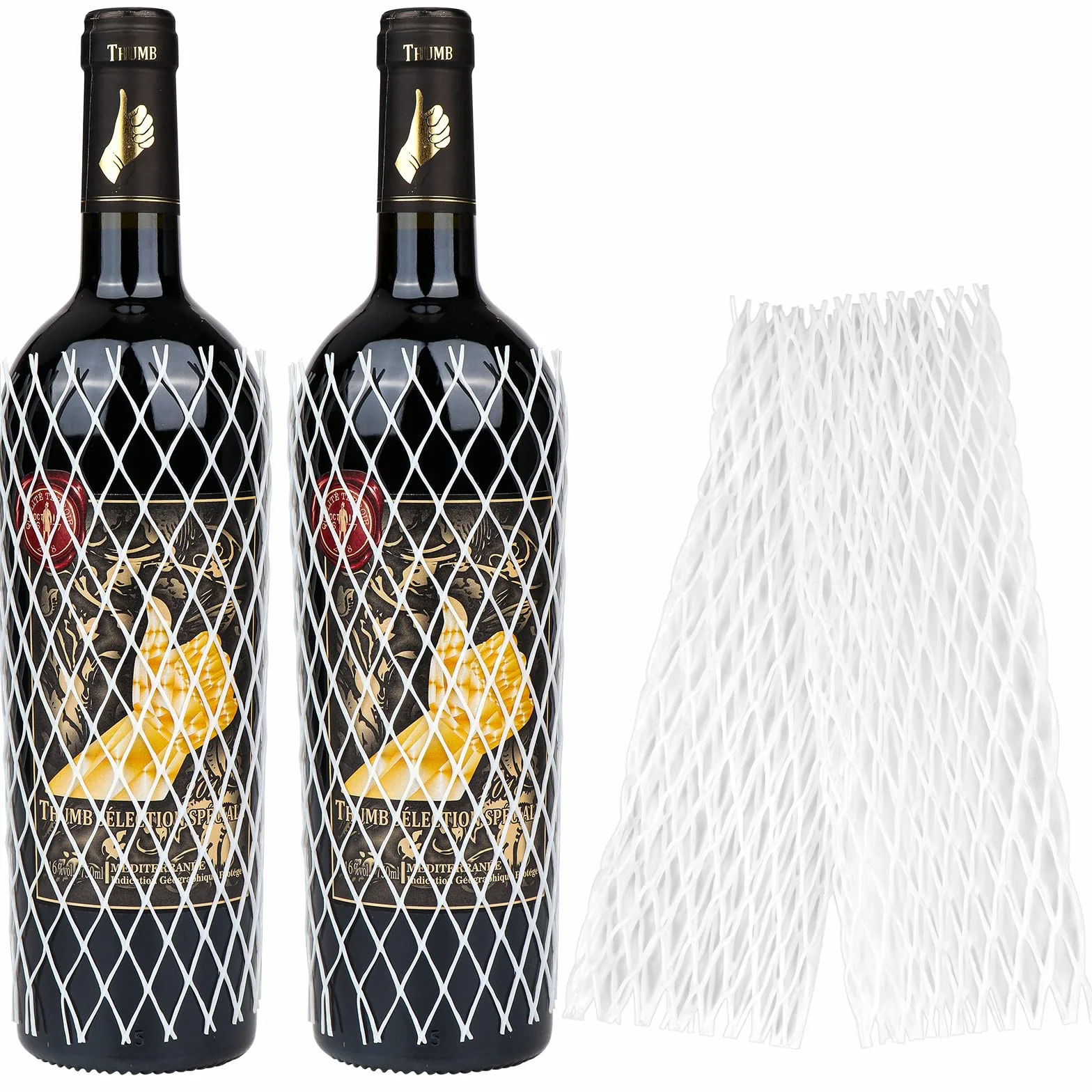 Rękawy ochronne z siatki na wino 19 cm PE 30 szt