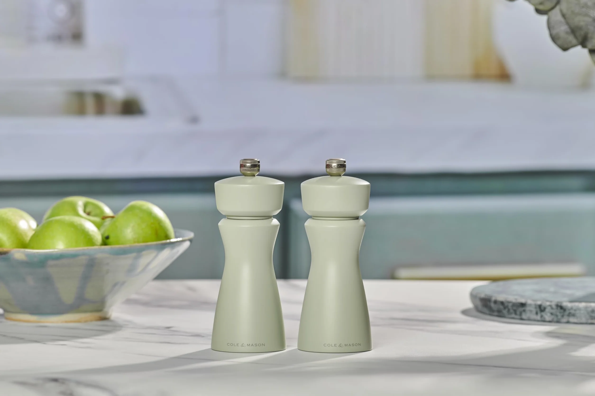 Cole & Mason Kenton młynek do soli i pieprzu, szałwia, regulowany mielenie, trwały mechanizm ceramiczny, zawiera 1 młynek, 15 cm