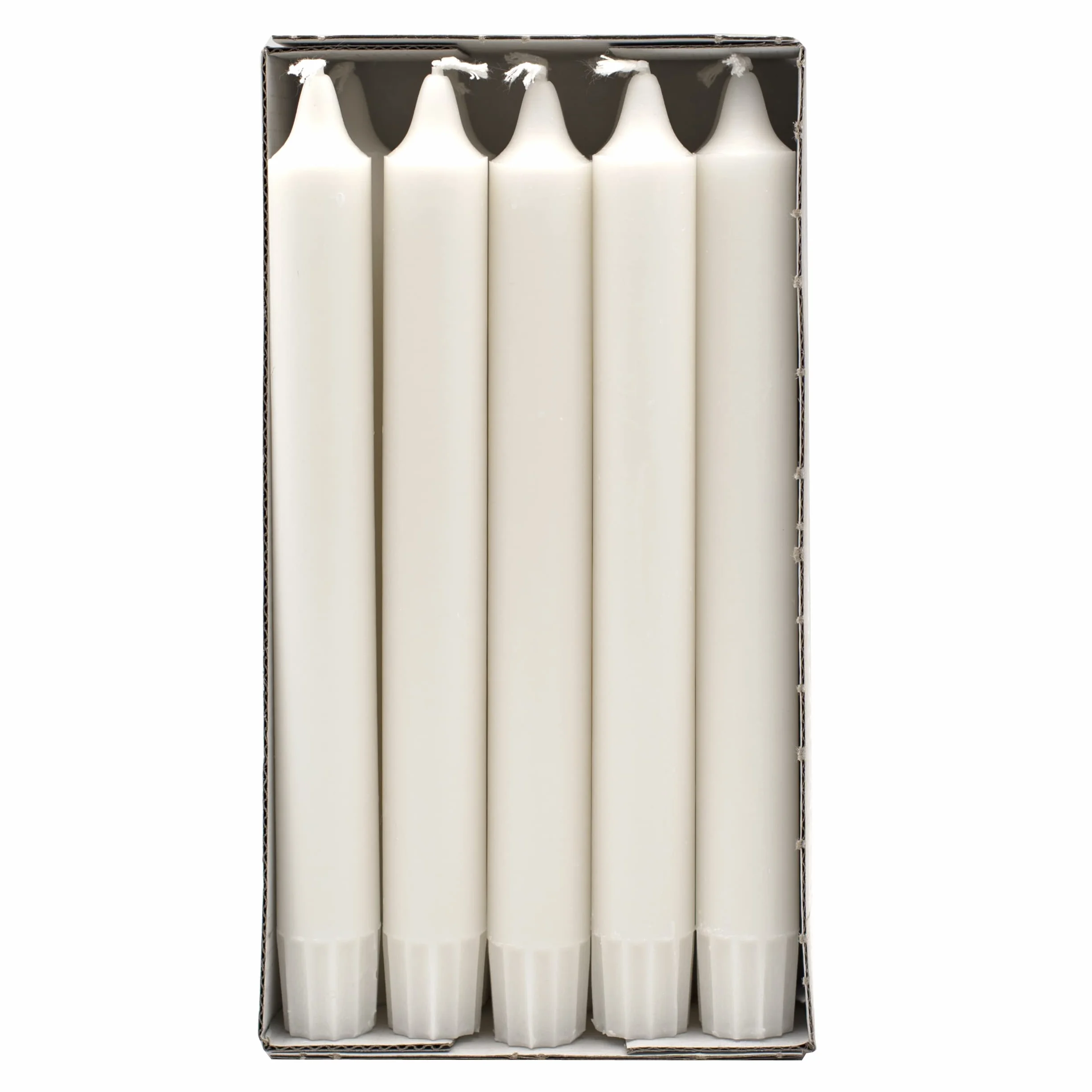 Müller Kerzen PRO NATURE Świece Stearynowe - Białe - 2,2 x 20 cm - Zestaw 10 Świec Do Świecznika - Długi Czas Palenia 6 Godzin - Naturalny Wosk Bez Parafiny i Oleju Palmowego - Bez Zapachu - Jakość RAL