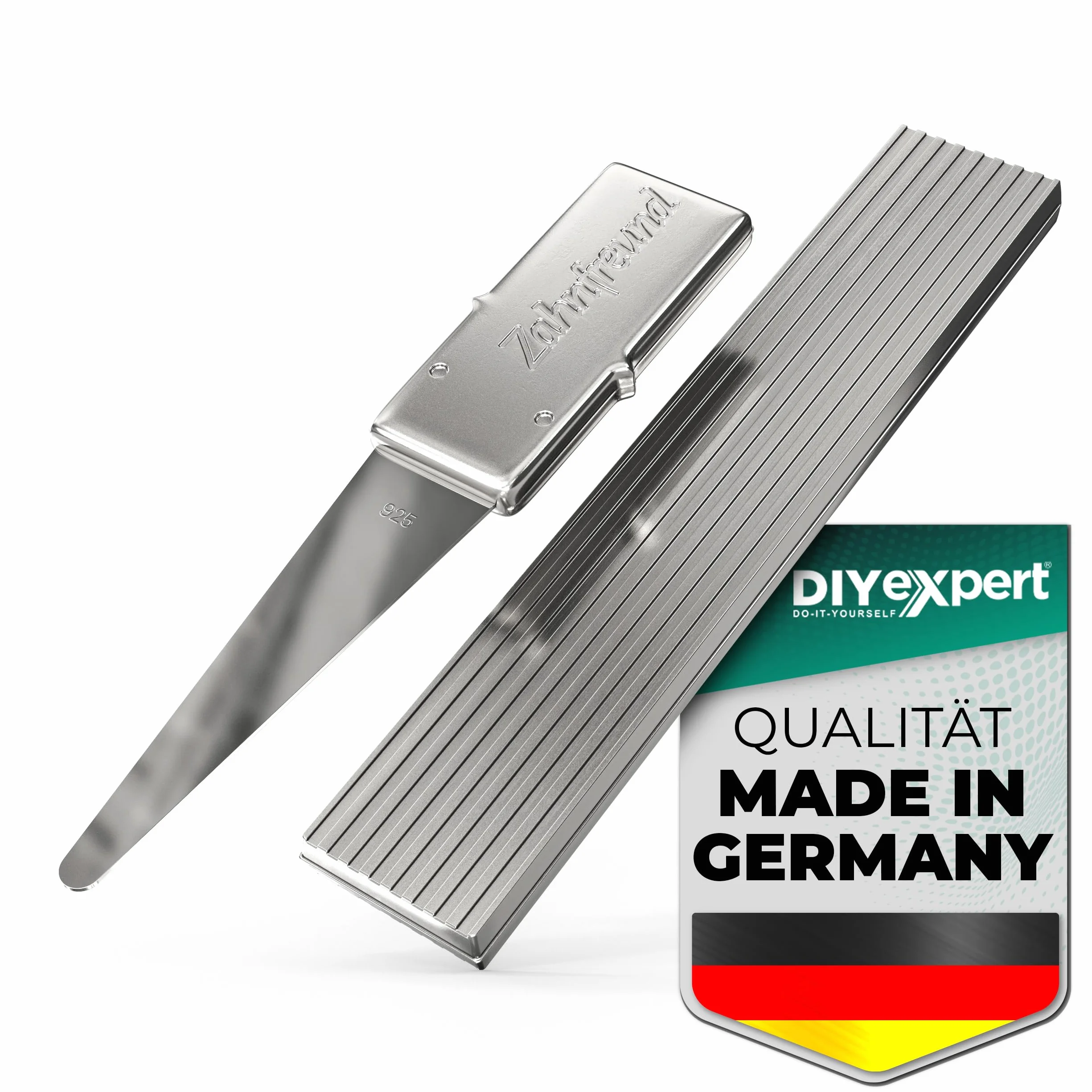 DIYexpert Srebrna Wykałaczka do zębów z metalu Made in Germany 1 sztuka