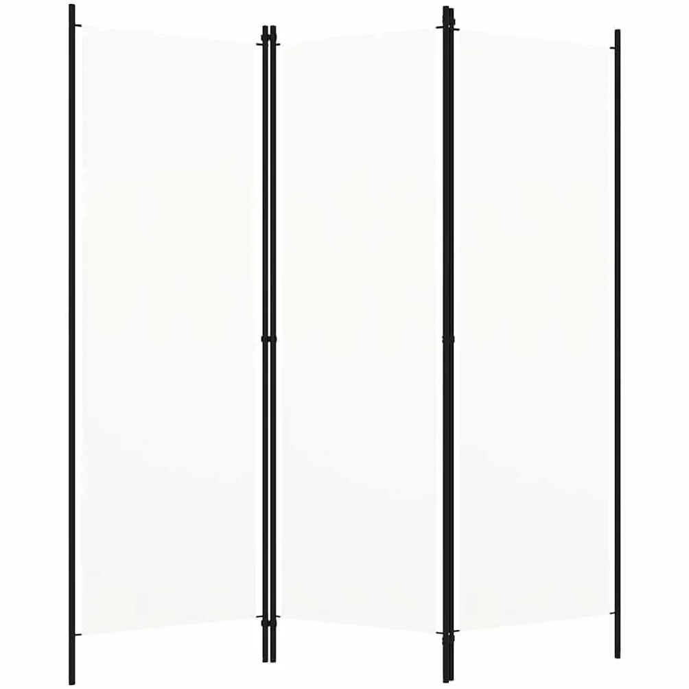 vidaXL Parawan 3-panelowy, biały, 150 x 180 cm