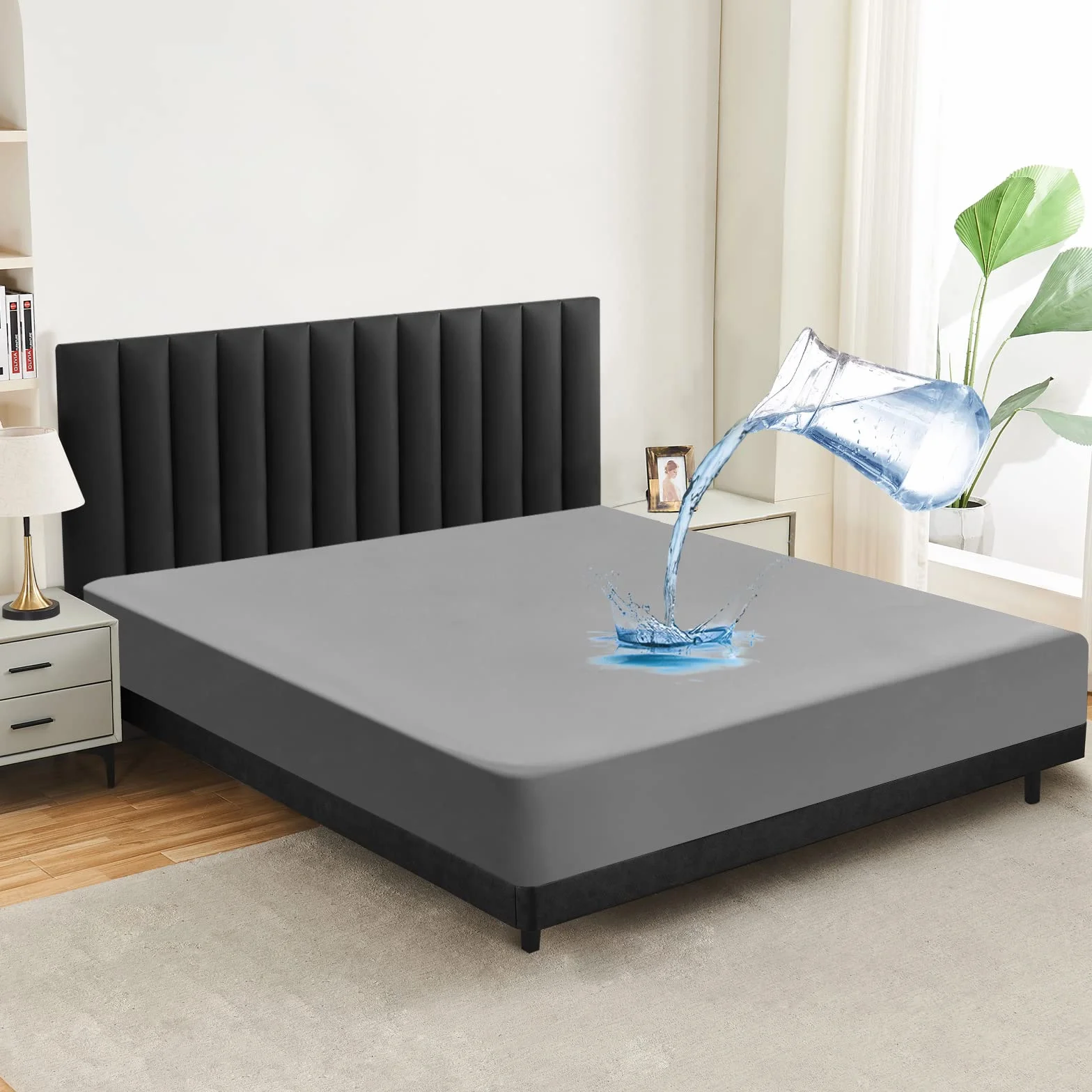 Wodoszczelny ochraniacz na materac 140x200 cm z gumką oddychający
