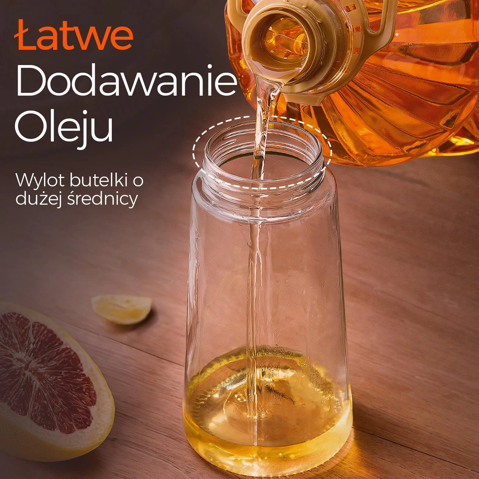 YARRAMATE 2 w 1 rozpylacz oleju jadalnego, butelka z rozpylaczem 470 ml, nadaje się do kontaktu z żywnością, spray na olej do gotowania, wysokiej jakości rozpylacz oleju do kuchni (05_szary)