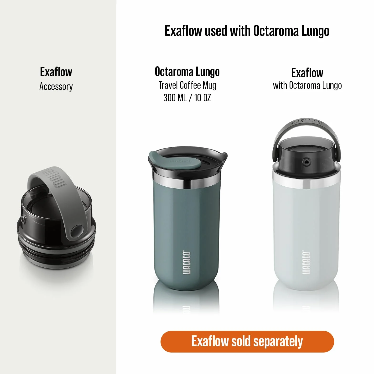 WACACO Octaroma Vacuum Insulated Coffee Mug Niebieski 10 fl oz 300ml