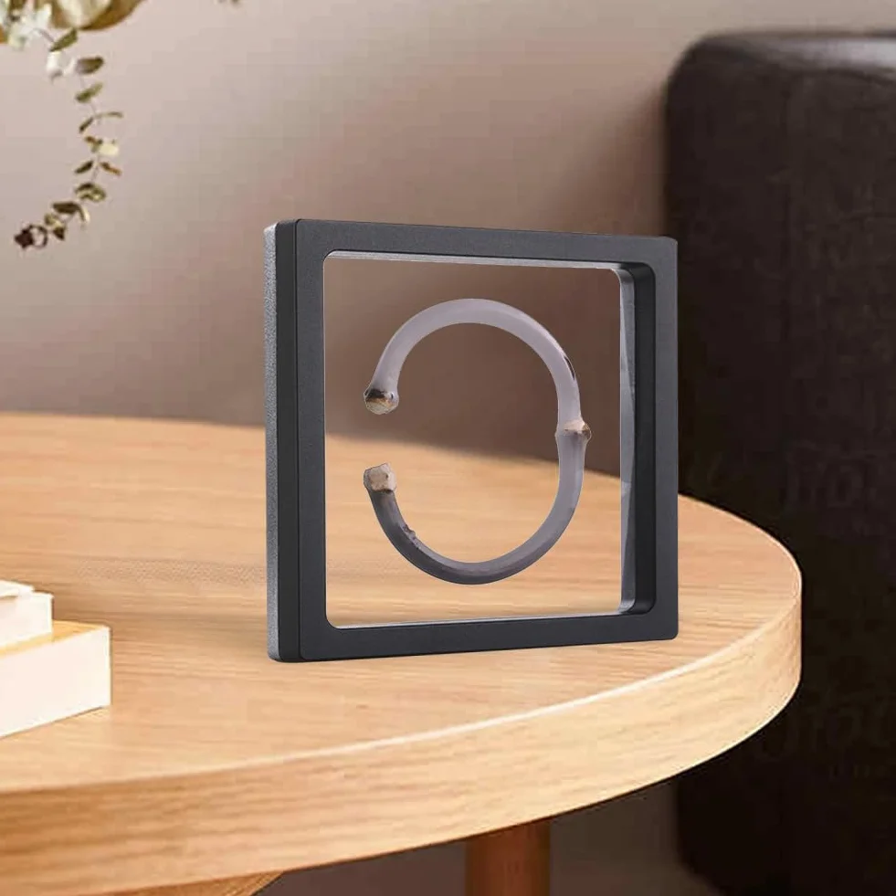 3D pływająca ramka patera akrylowa 3D pływająca ramka na biżuterię kreatywna dla antycznych monet wyzwanie medale biżuteria (11cm)