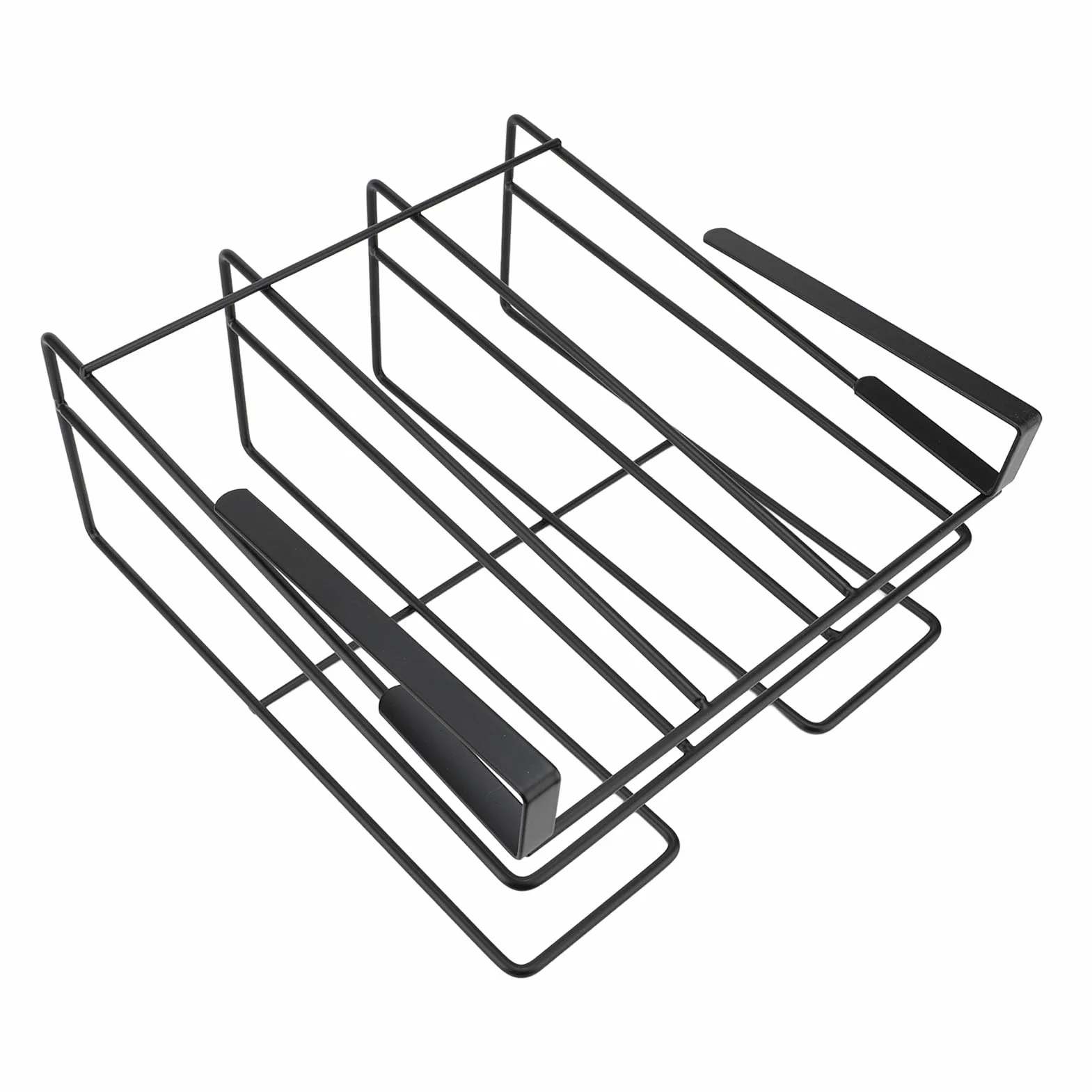 Regał Pod szafką Stal Węglowa Uchwyt na deskę do Krojenia Pod szafką 27 X 30 Cm Bez Wiertarki Warstwowe Przechowywanie Szafek Kuchennych Organizacja na Blacie