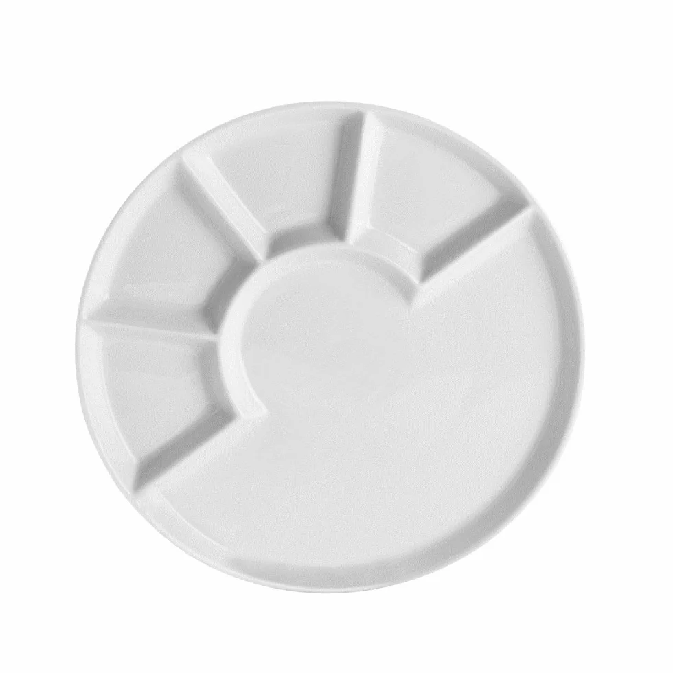 Mäser Talerz do fondue 24 cm zestaw 4 porcelanowych