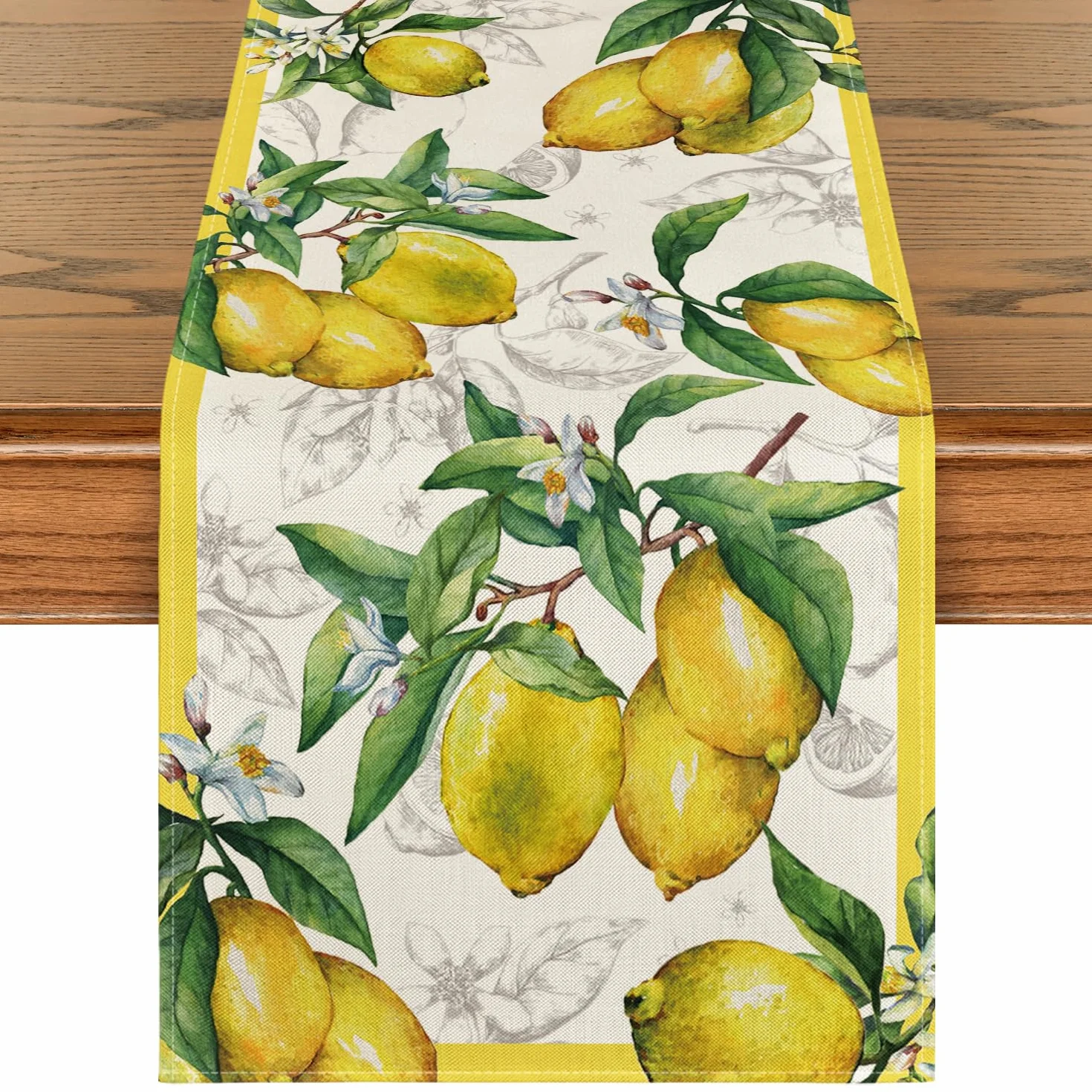 Artoid Mode Bieżnik na stół z cytrynami 40 x 140 cm zmywalny letni