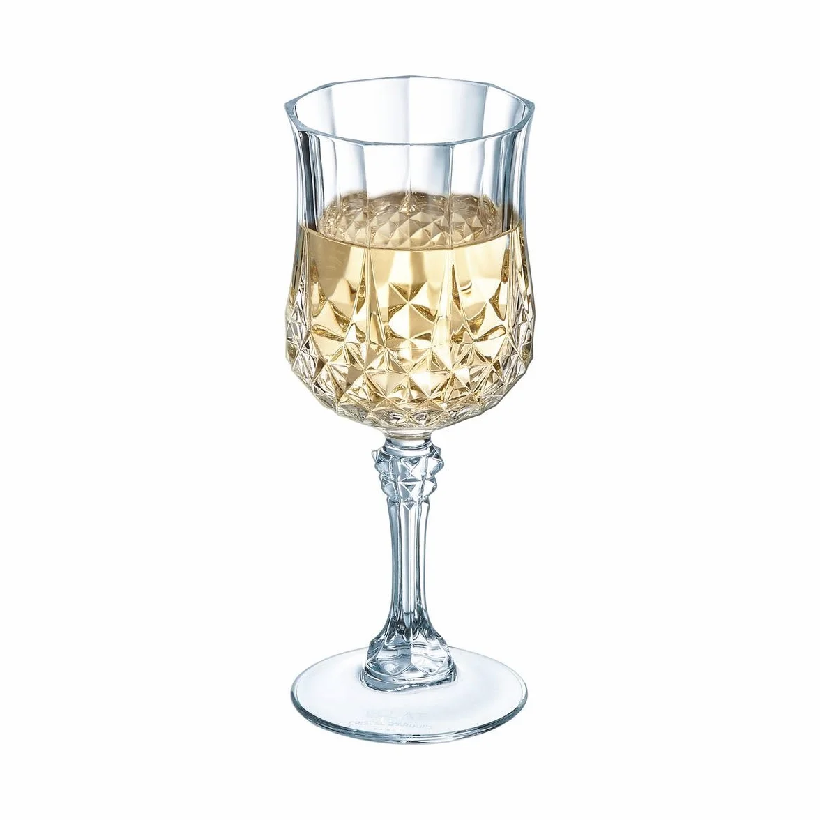 Cristal d'Arques Paris Longchamp 6 kieliszków do wina 25cl Kwarx błyszczący przezroczysty wysoka wytrzymałość
