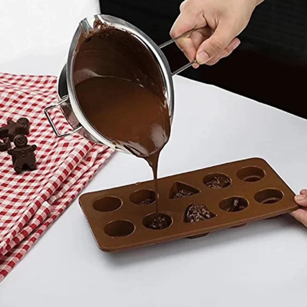 Garnek do wytapiania wody 400 ml – podwójny kocioł ze stali nierdzewnej do topienia czekolady