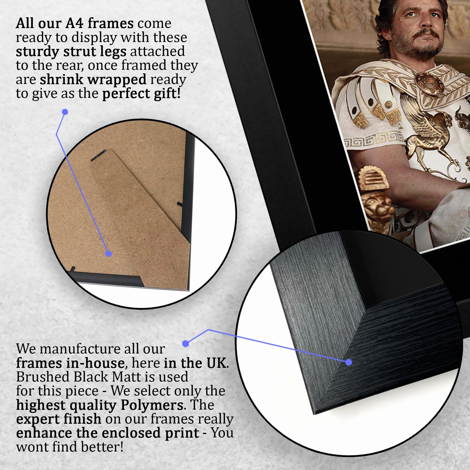 Pedro Pascal Gladiator 2 Podpisane Zdjęcie Z Autografem A4 Oprawione