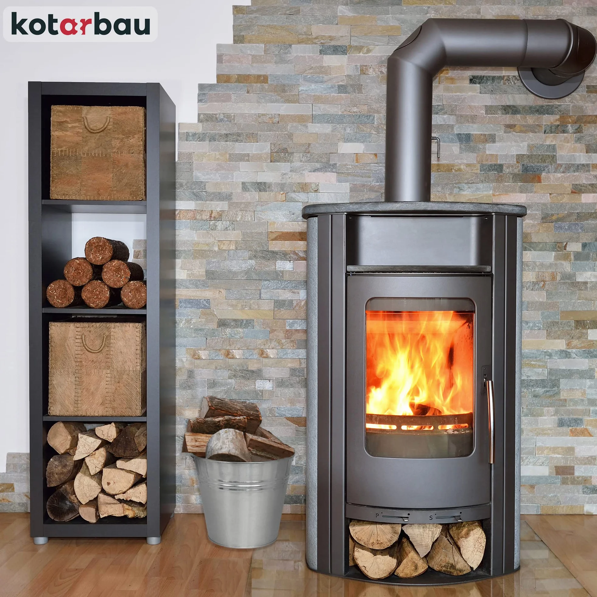 KOTARBAU® Wiadro Metalowe 15 L Stalowe Ocynkowane