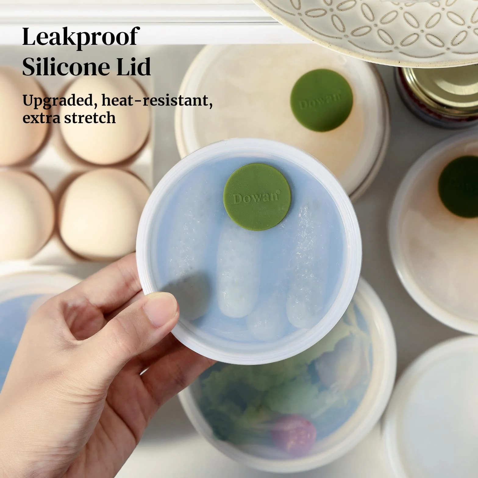DOWAN Ramekins do piekarnika z pokrywkami 170 ml zestaw 6 ceramicznych misek do crème brûlée, sufletu, sosów