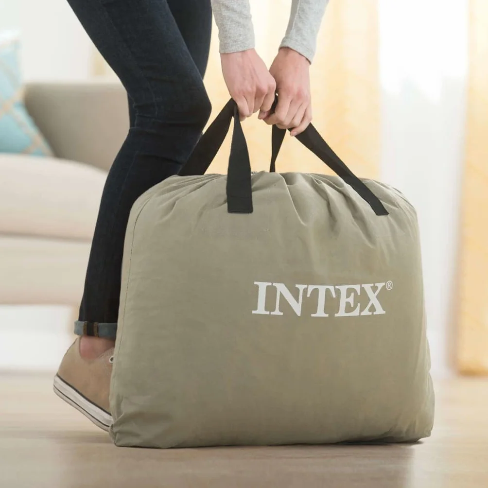 Intex Essential Rest Dura-Beam Plus Queen Łóżko Dmuchane 152 x 203 x 46 cm Szary