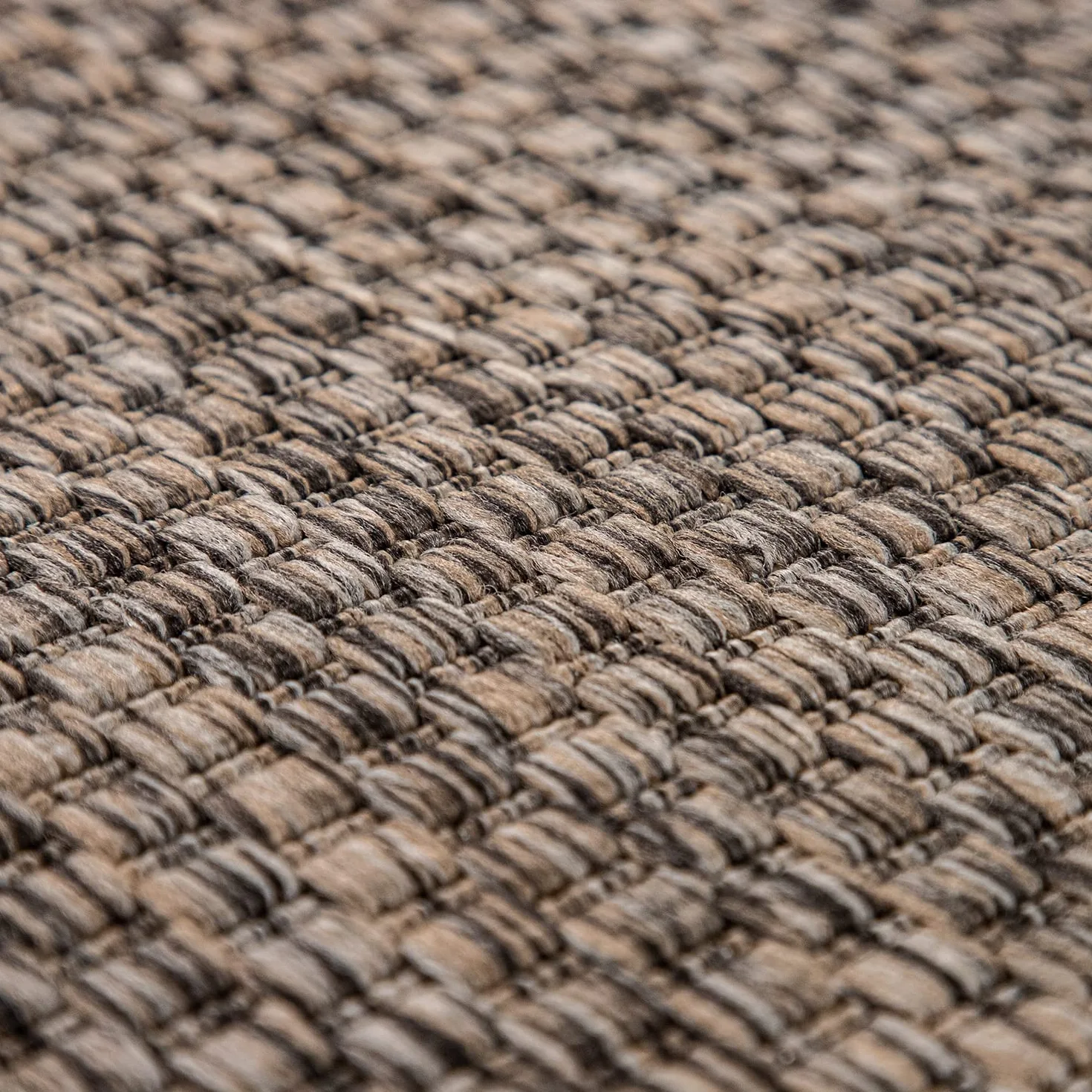 Paco Home Dywan Na Balkon I Taras Dywan Do Kuchni Jednobarwny Melan¿owy Wzór, Rozmiar:80x250 cm, Kolor: Taupe