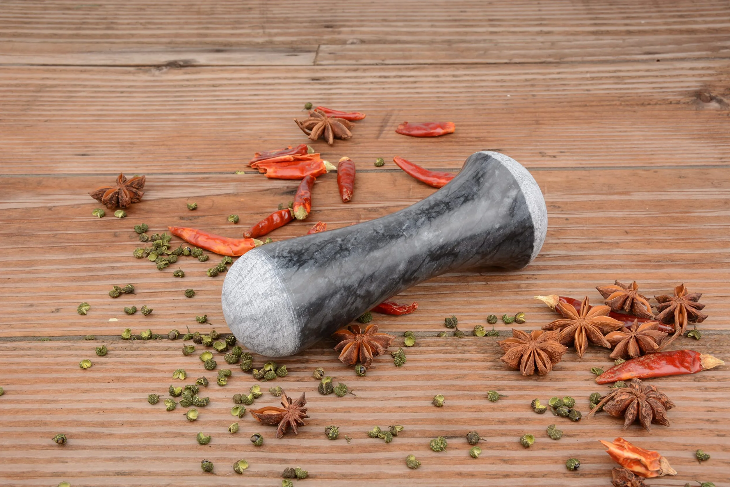 Tianman marmurowy ubijak 15 cm polerowany czarny marmur