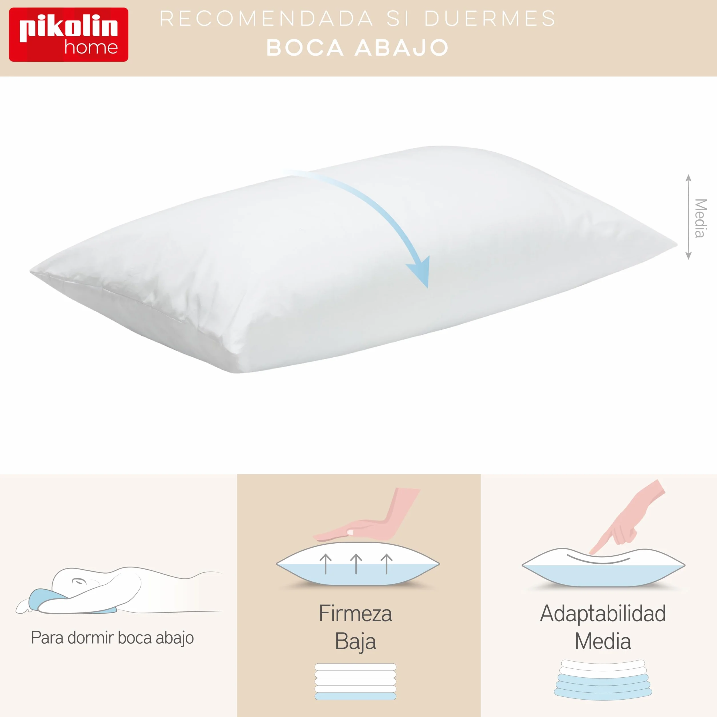 Pikolin Home Poduszka 75x40 cm Hipoalergiczna Antyroztoczowa Oddychająca