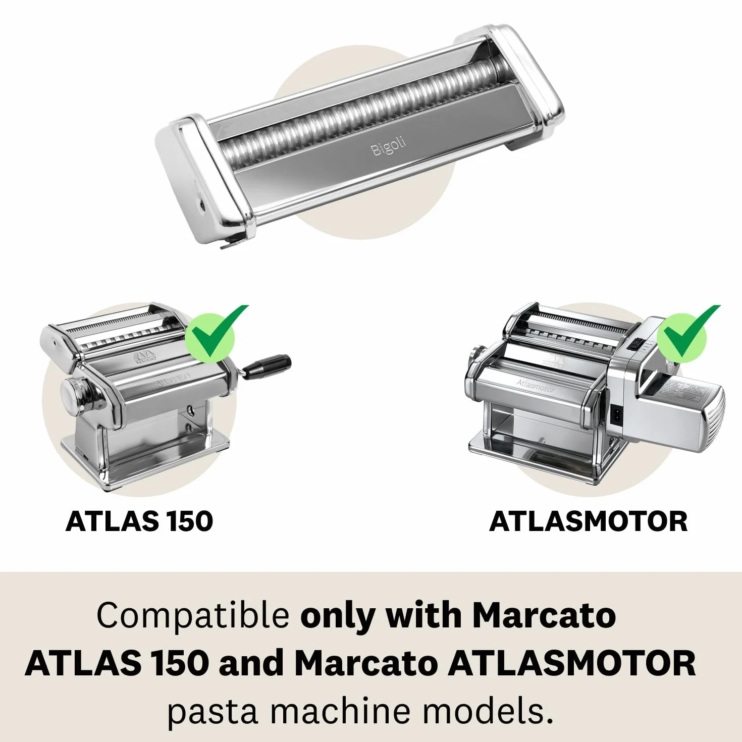 Marcato Akcesoria do Atlas 150 Bigoli stal srebro 23x20x16cm