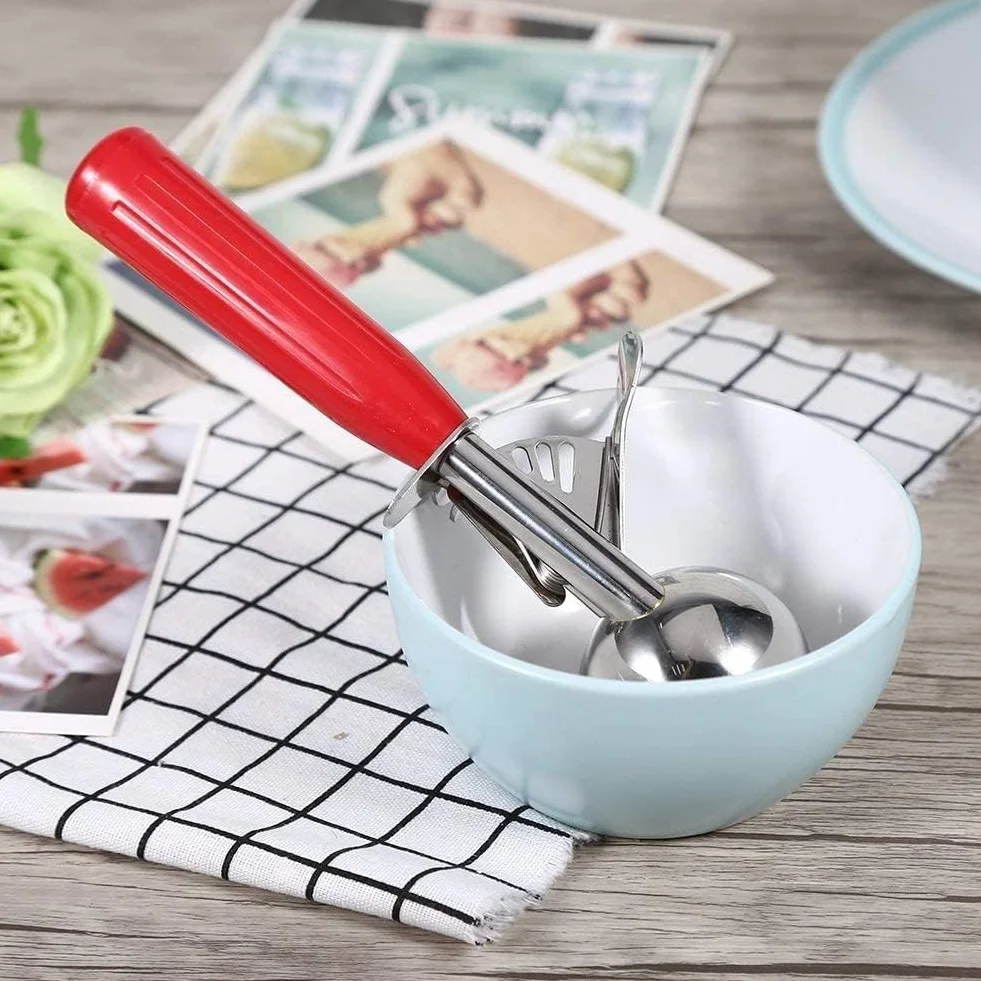 Yosoo łyżka do lodów ze stali nierdzewnej łyżka do owoców i warzyw narzędzie gadżet kuchenny kawa 9 rozmiarów (rozmiar : 5,2 cm)
