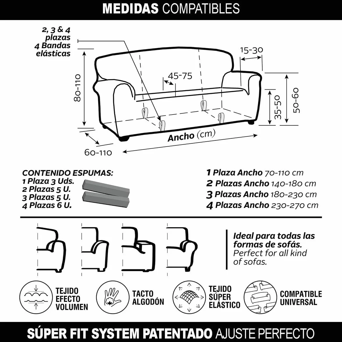 SOFASKINS® Super elastyczny pokrowiec na sofę 1-osobową z ekskluzywnym wzorem oddychający wygodny trwały wymiary 70-110cm kolor trawa